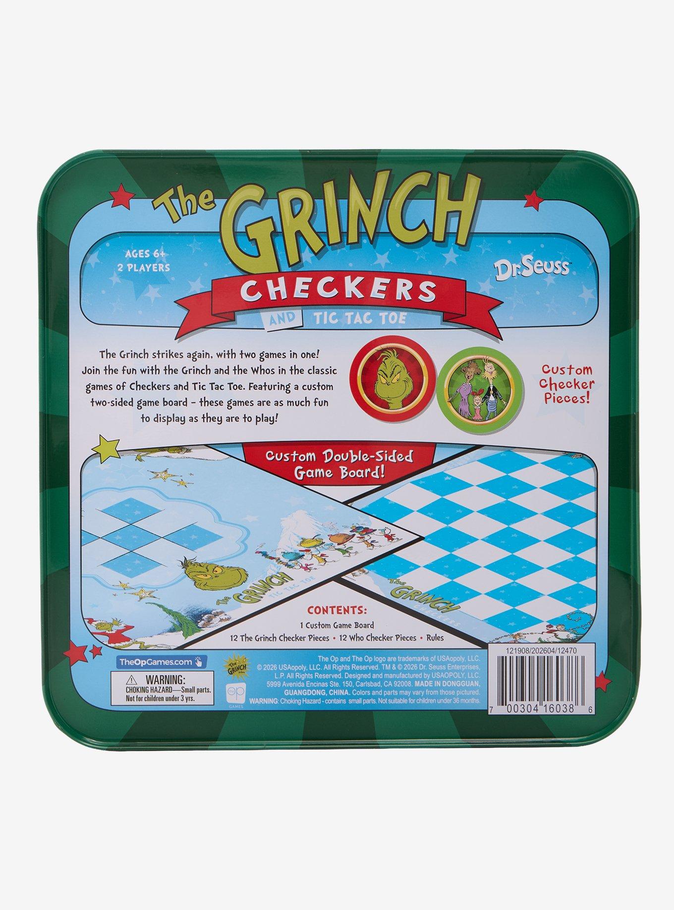 Dr. Seuss The Grinch Checkers And Tic Tac Toe Game, , hi-res