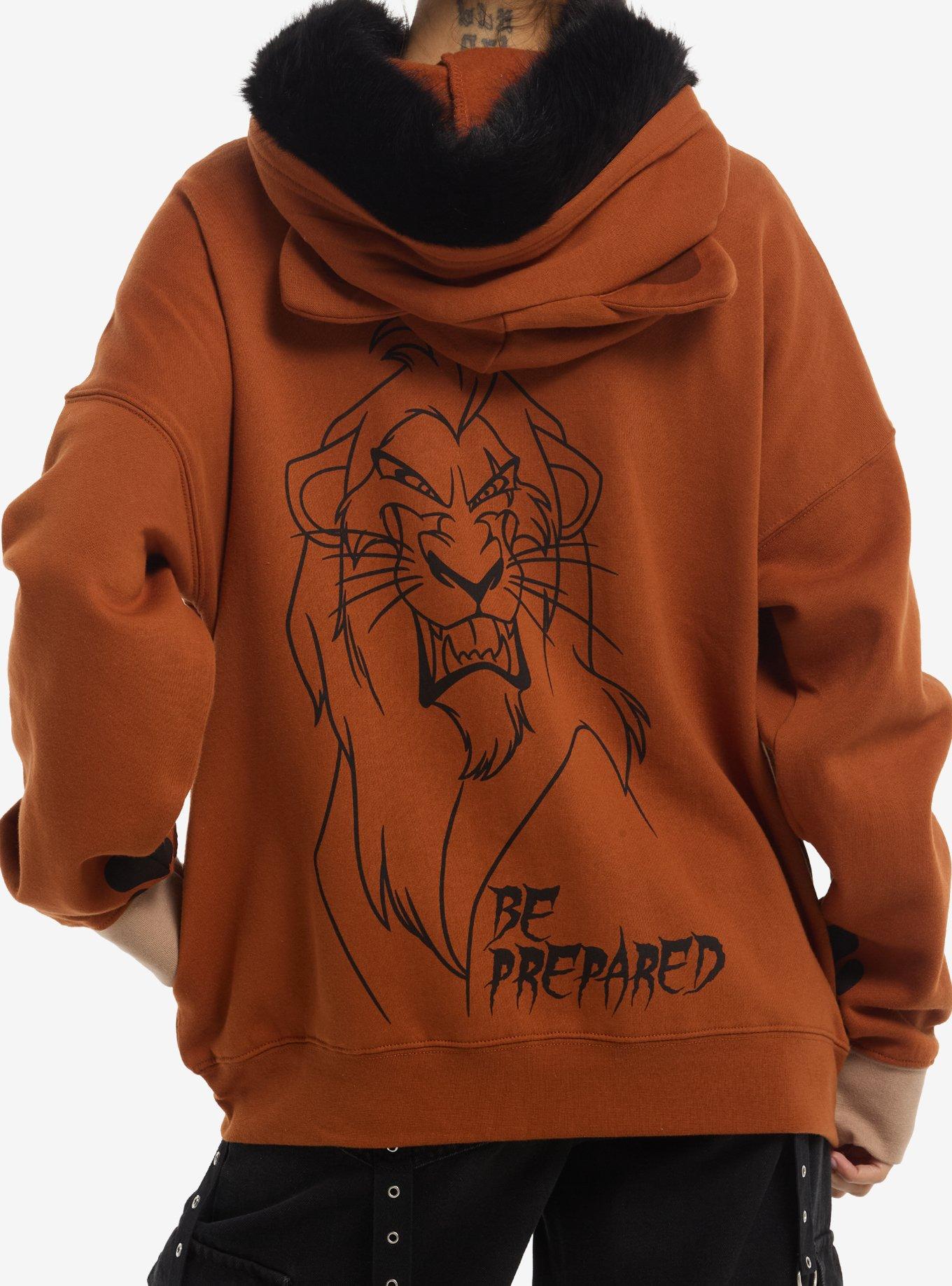 Disney The Lion King Scar Fur Trim Girls Hoodie, MULTI, alternate - view 2