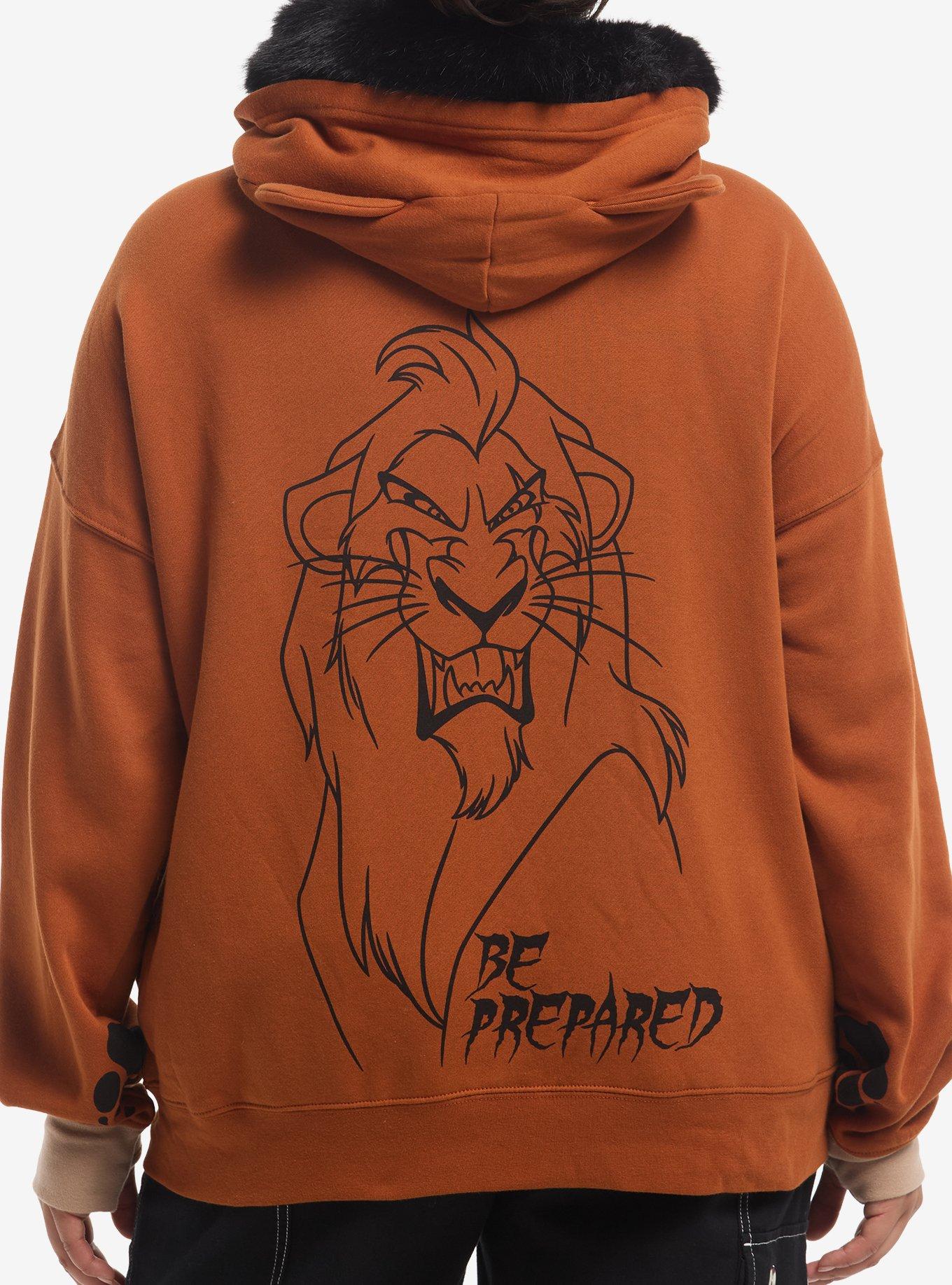 Disney The Lion King Scar Fur Trim Girls Hoodie Plus Size, MULTI, alternate - view 2
