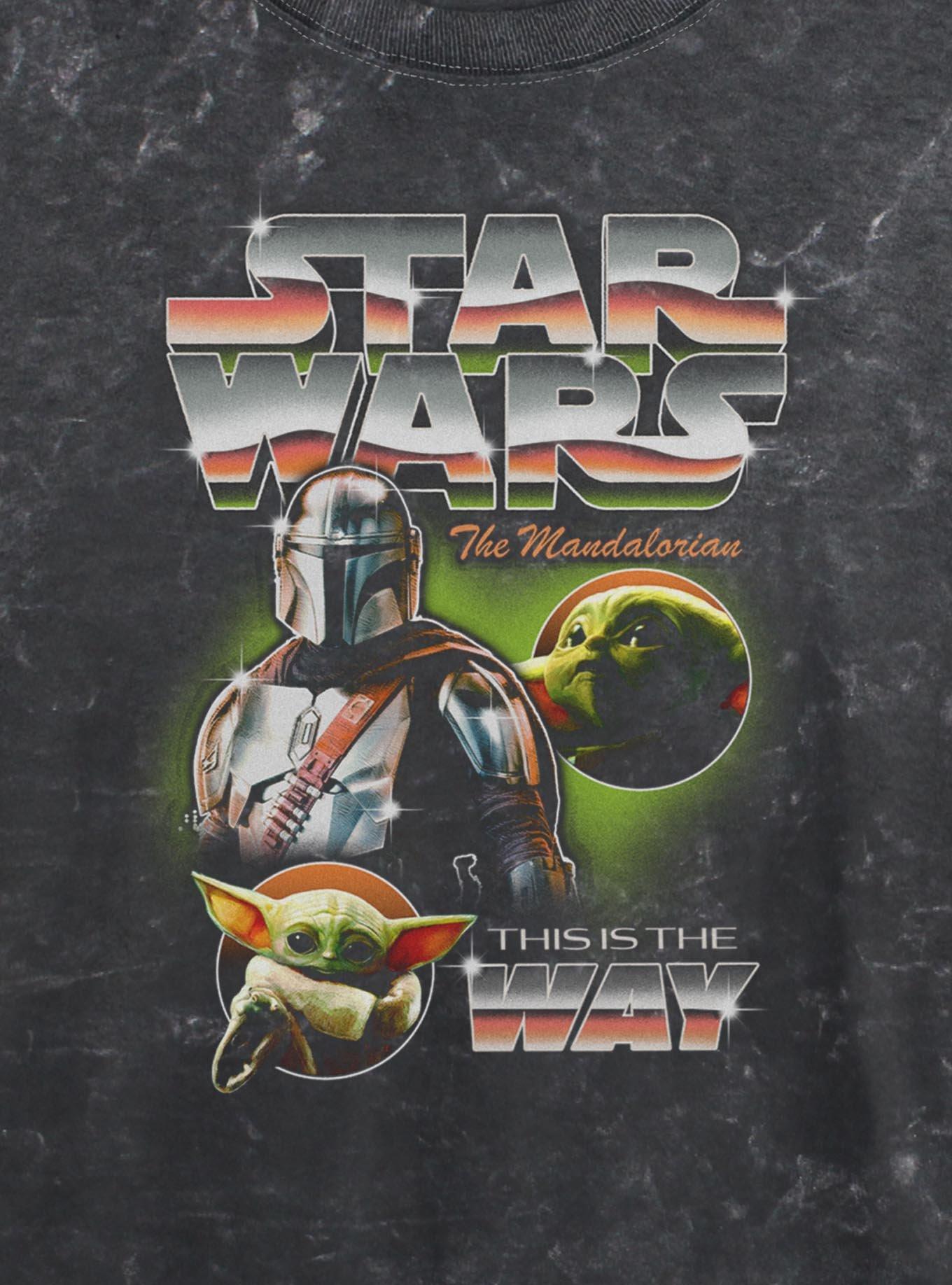 Star Wars The Mandalorian Baby Is Back Girls Mineral Wash Crop T-Shirt, , hi-res