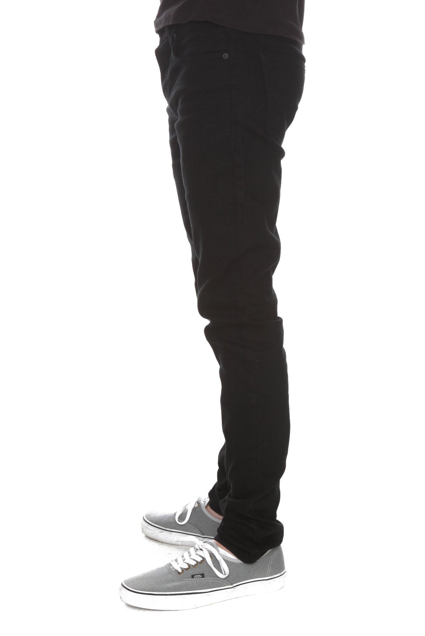 RUDE Black Skinny Fit Denim Jeans, , alternate