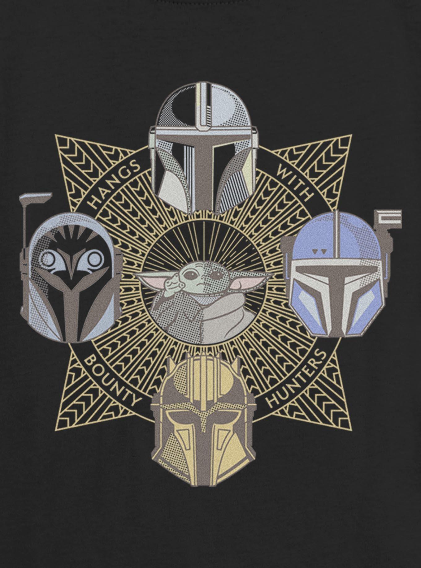Star Wars The Mandalorian Grogu And Hunters Girls Skimmer T-Shirt, , hi-res