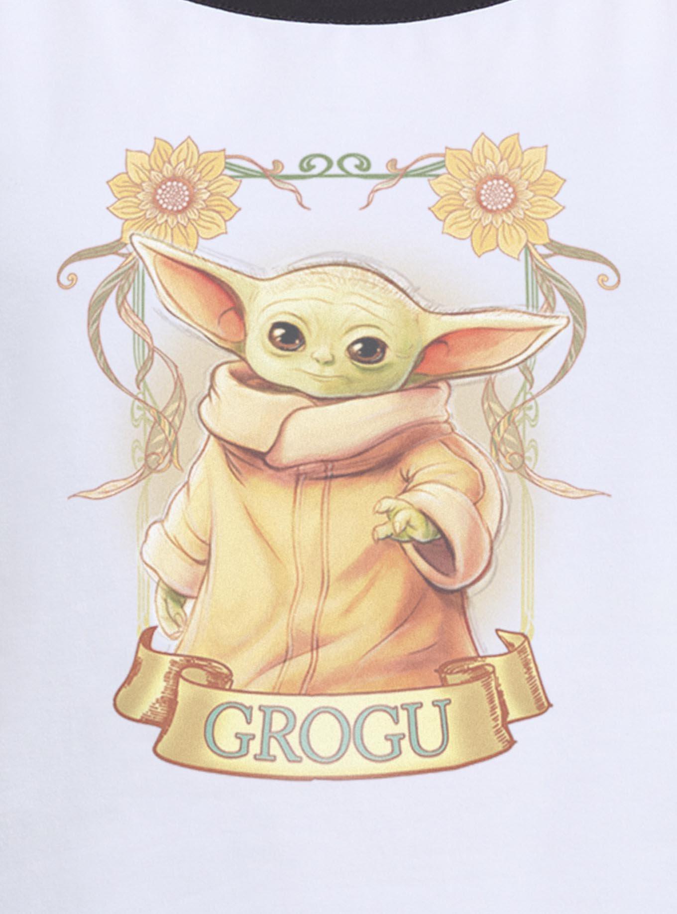 Star Wars The Mandalorian Grogu Floral Ornate Frame Girls Cami, , hi-res