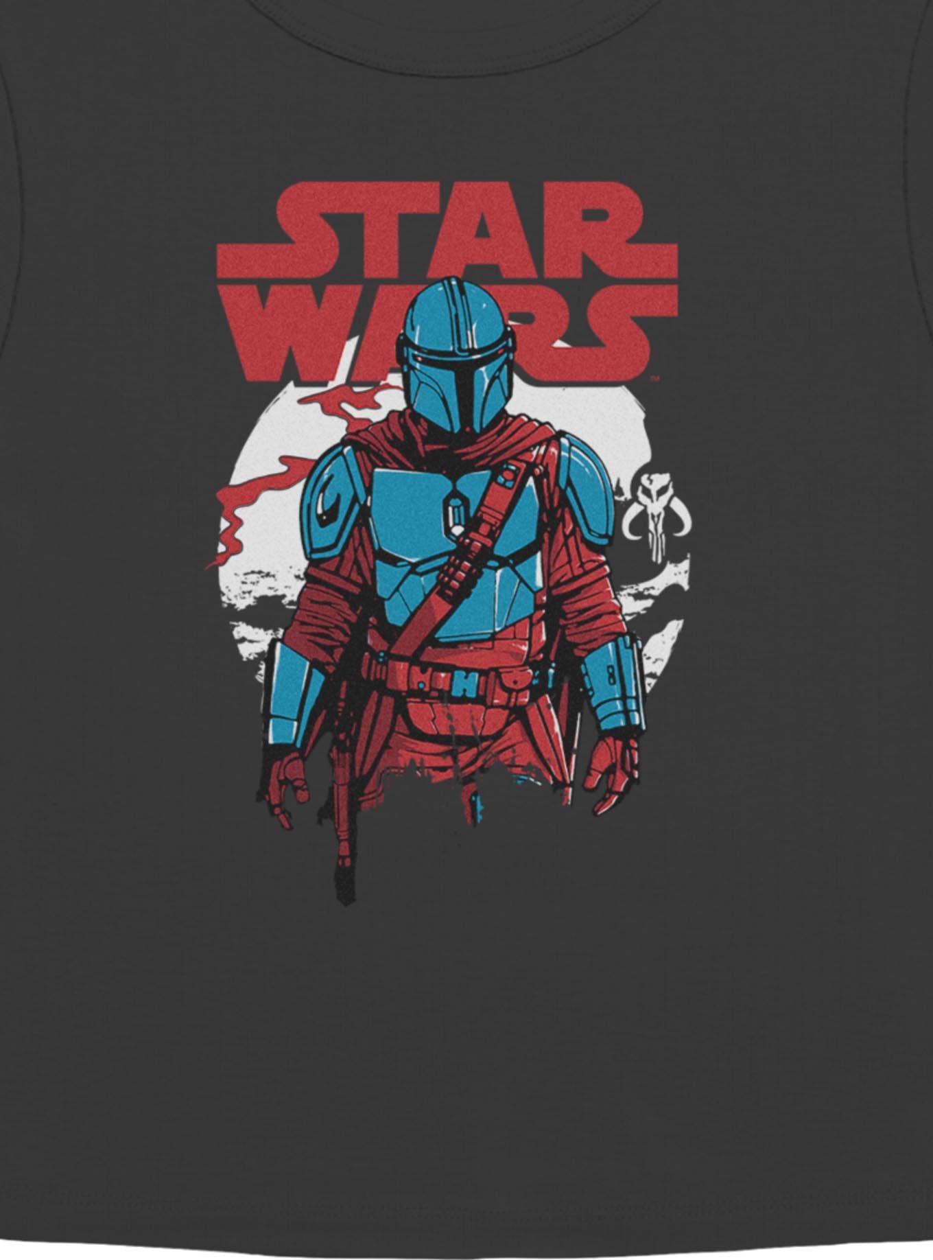 Star Wars The Mandalorian Heart Of A Warrior Girls Baby T-Shirt, BLACK, alternate - view 2