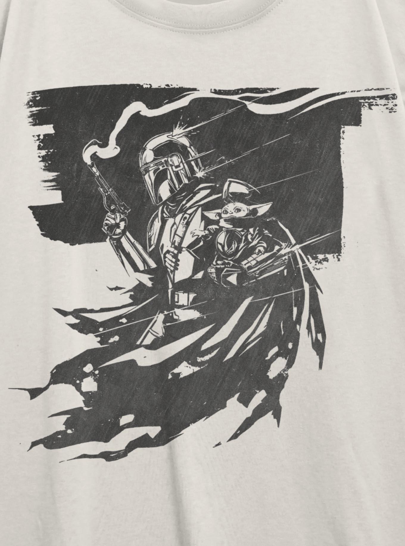 Star Wars The Mandalorian & Grogu Duo Girls Oversized T-Shirt, EGRET, alternate - view 2