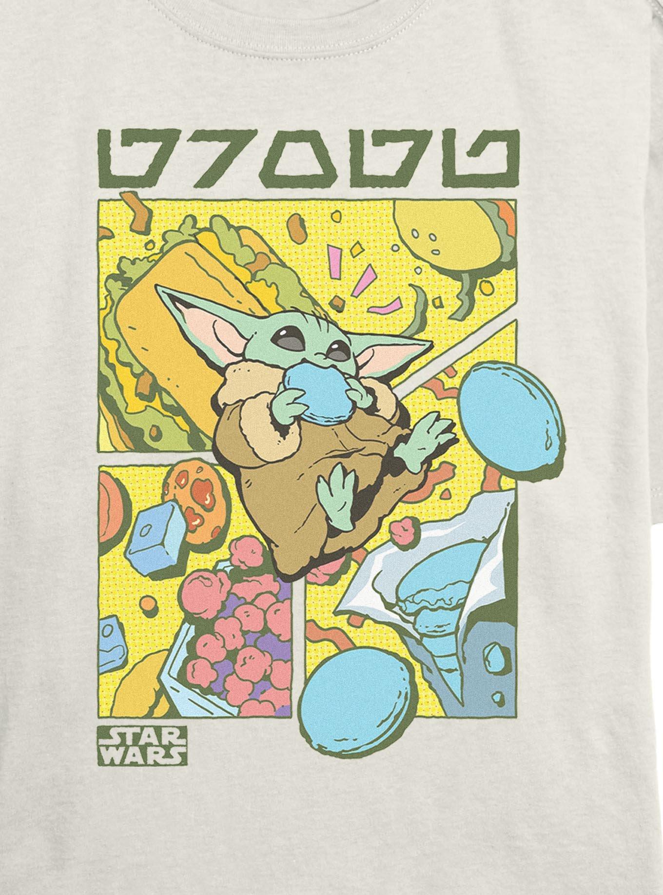 Star Wars The Mandalorian & Grogu Snacking Girls Skimmer T-Shirt, EGRET, alternate - view 2