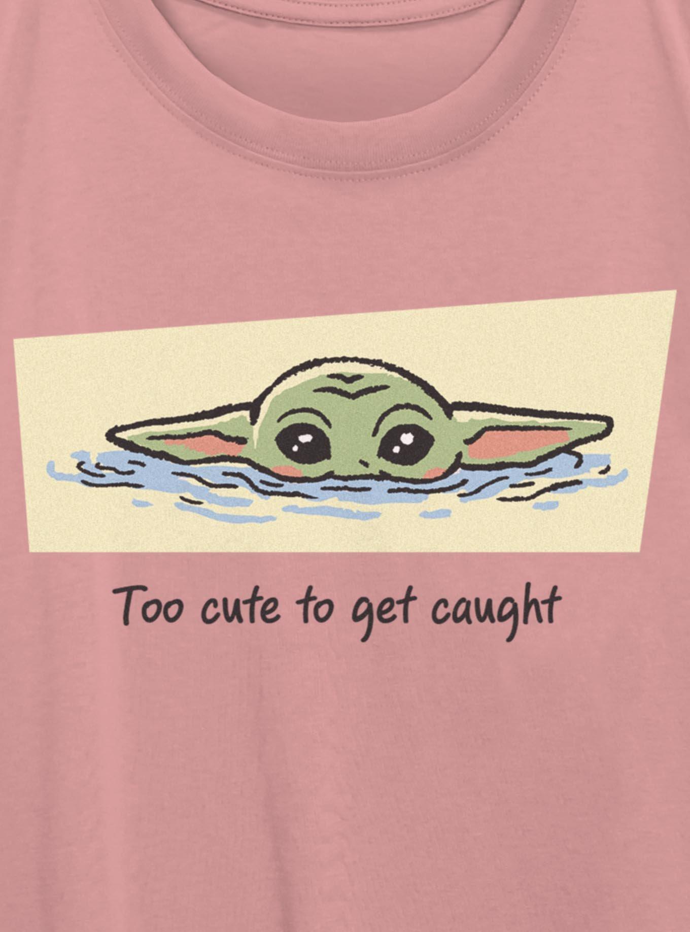 Star Wars The Mandalorian & Grogu Too Cute To Get Caught Girls Oversized T-Shirt, , hi-res