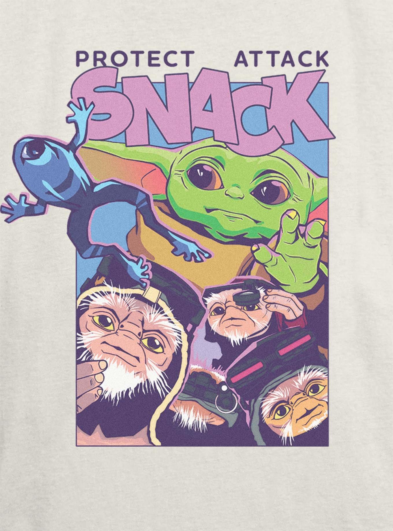 Star Wars The Mandalorian & Grogu Protect Attack Snack Girls Skimmer T-Shirt, , hi-res