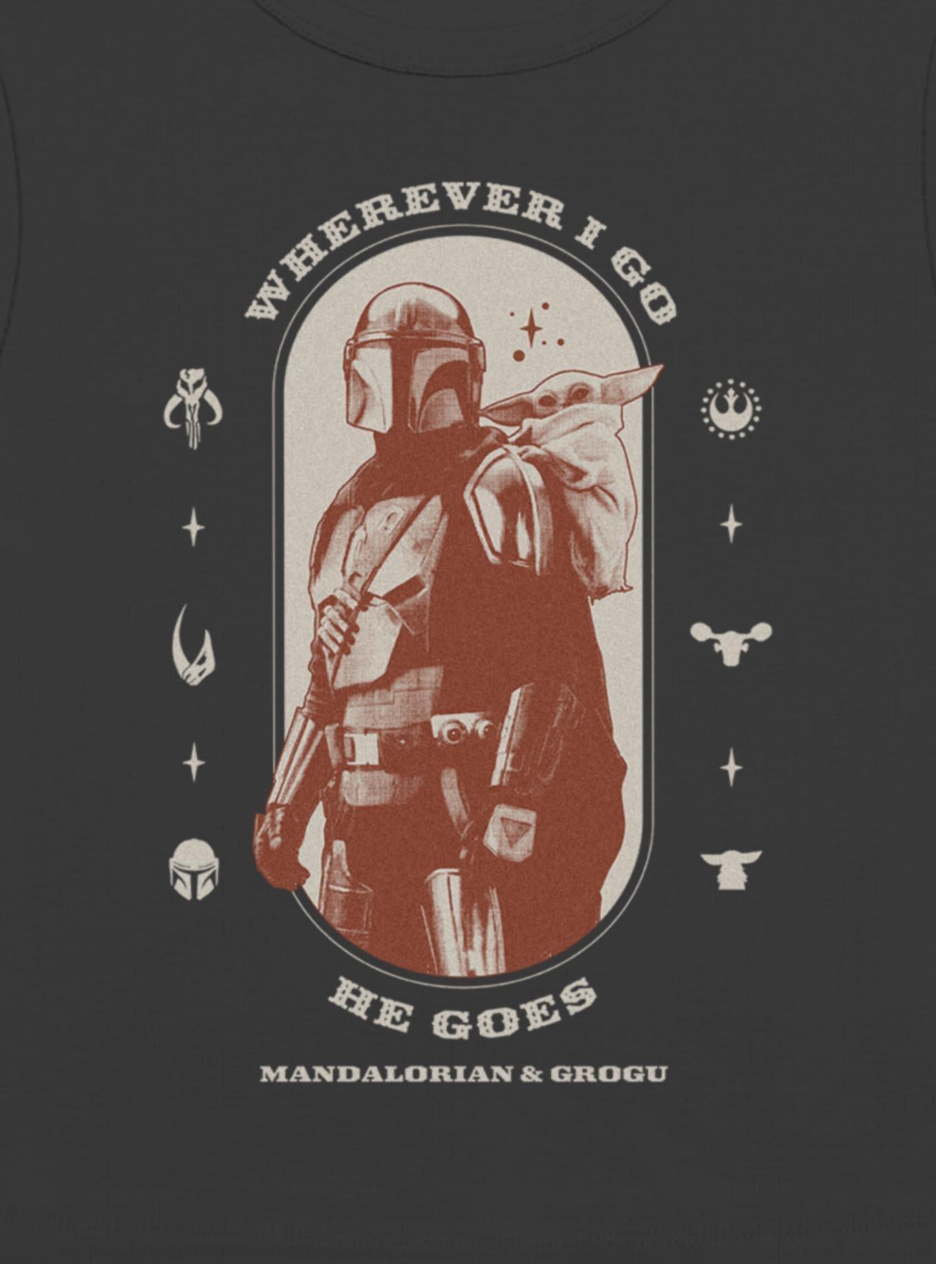 Star Wars The Mandalorian & Grogu I Go He Goes Girls Baby T-Shirt, , hi-res