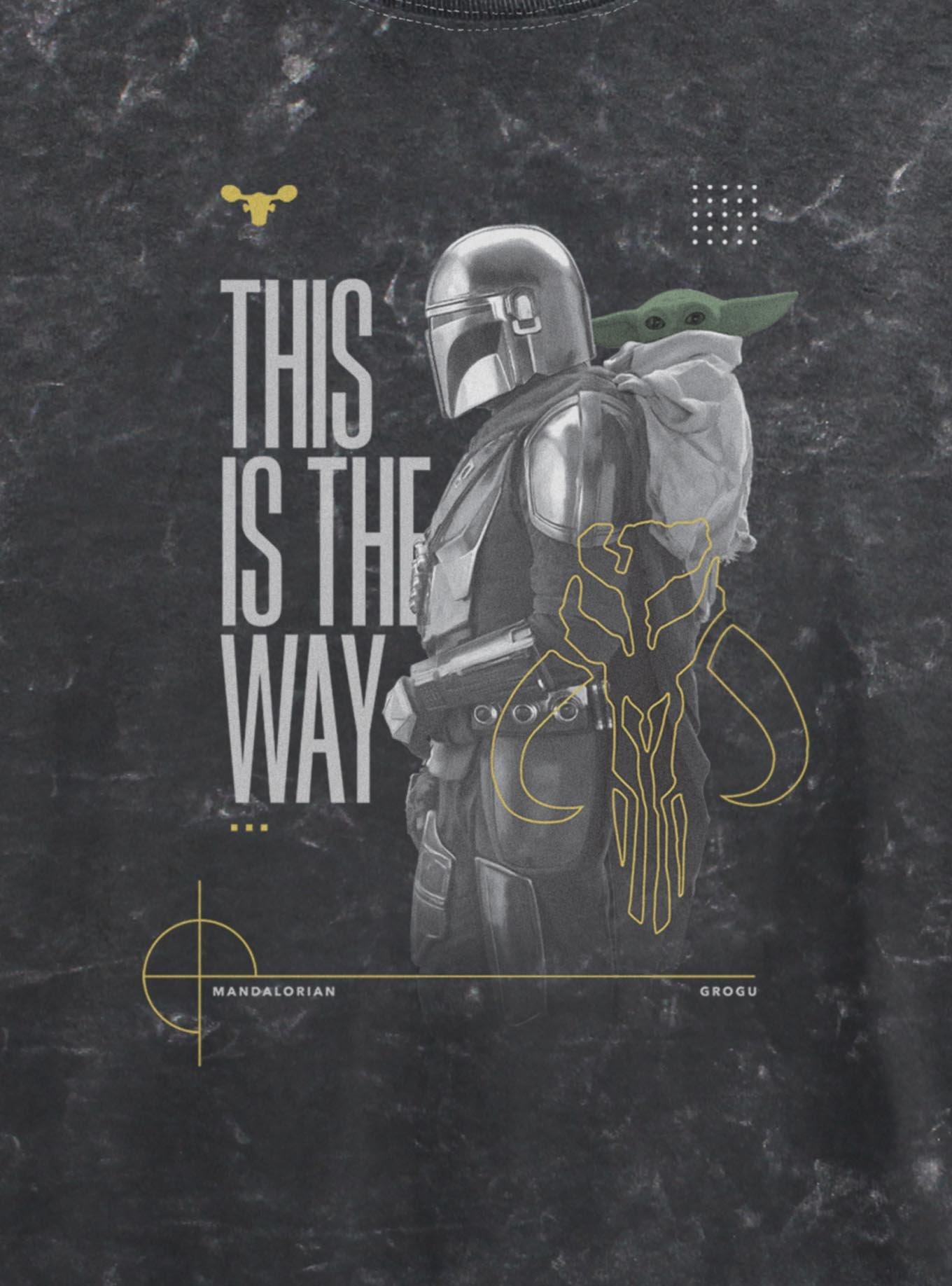 Star Wars The Mandalorian & Grogu This Is The Way Girls Mineral Wash Crop T-Shirt, , hi-res