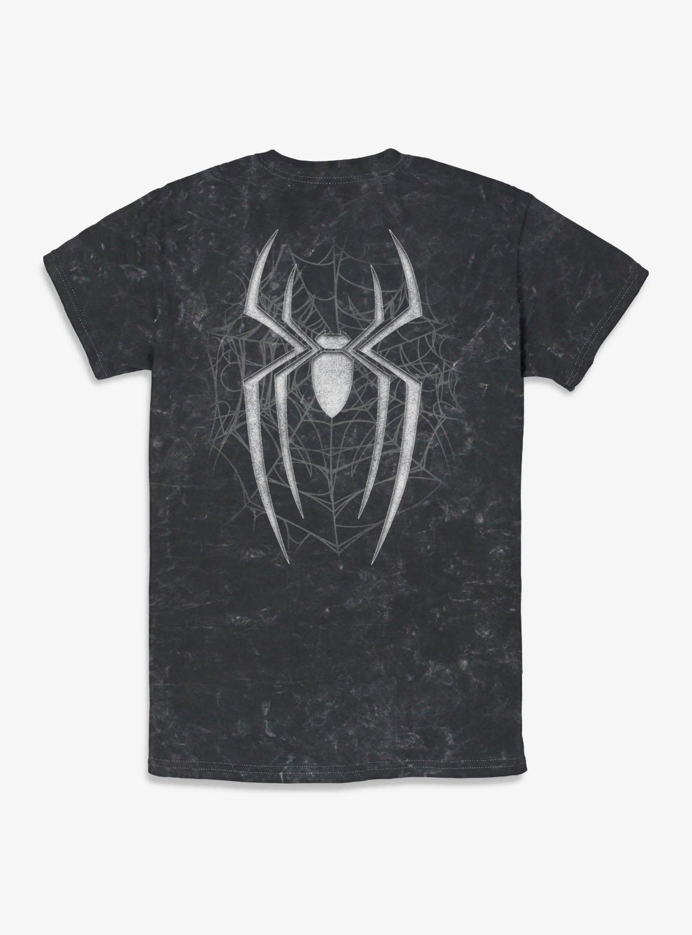 Marvel Spider-Man: Brand New Day Dark Spiderweb Mineral Wash T-Shirt Hot Topic Exclusive, , hi-res