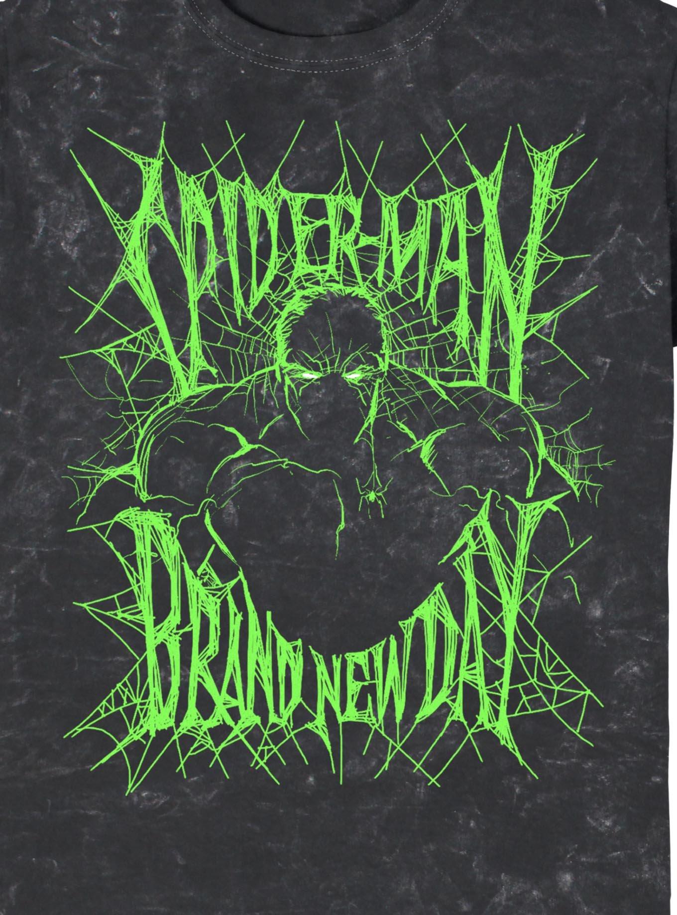 Marvel Spider-Man: Brand New Day Hulk On Web Mineral Wash T-Shirt Hot Topic Exclusive, BLACK, alternate - view 3