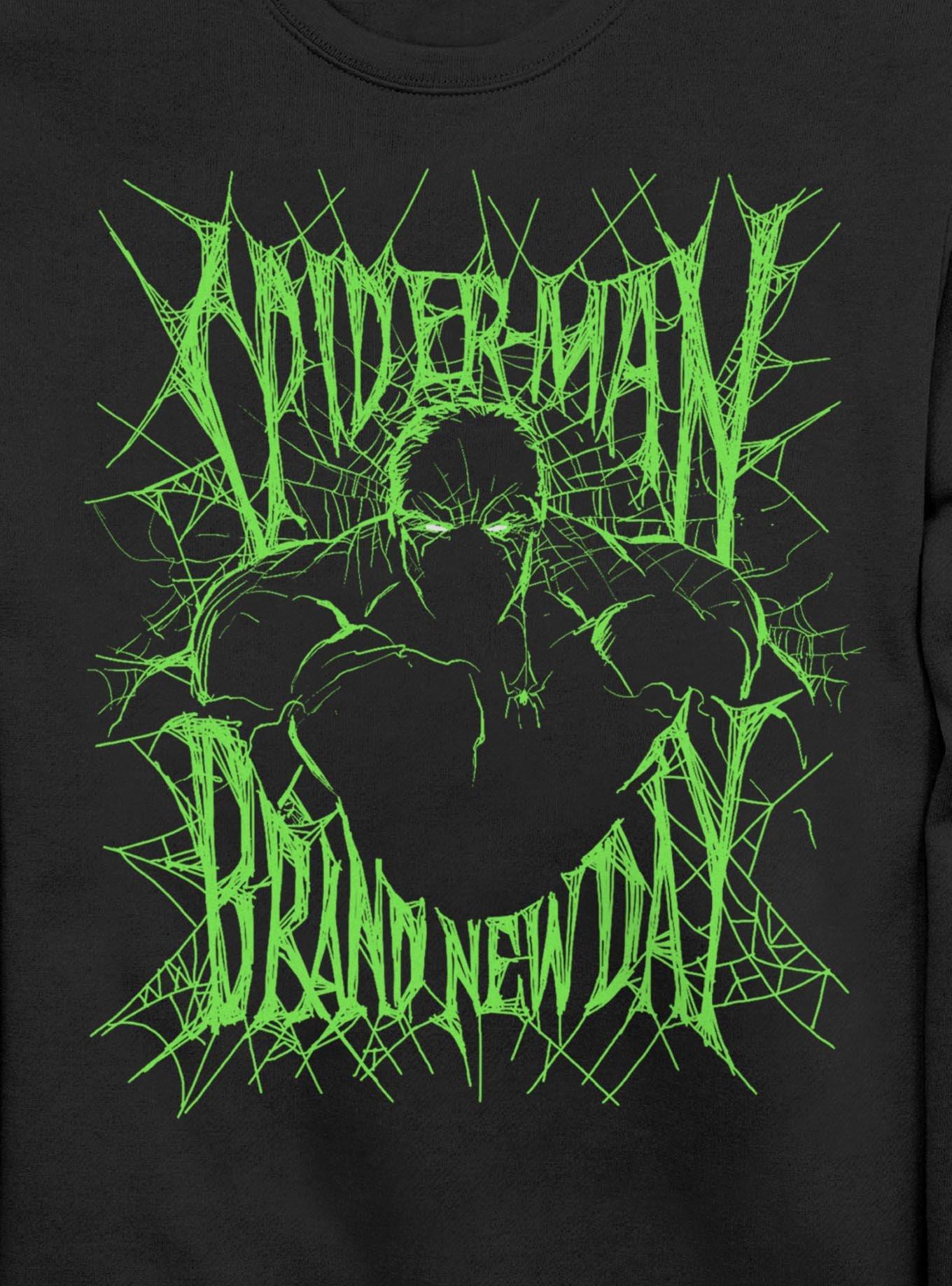 Marvel Spider-Man: Brand New Day Hulk On Web Sweatshirt Hot Topic Exclusive, BLACK, alternate - view 3