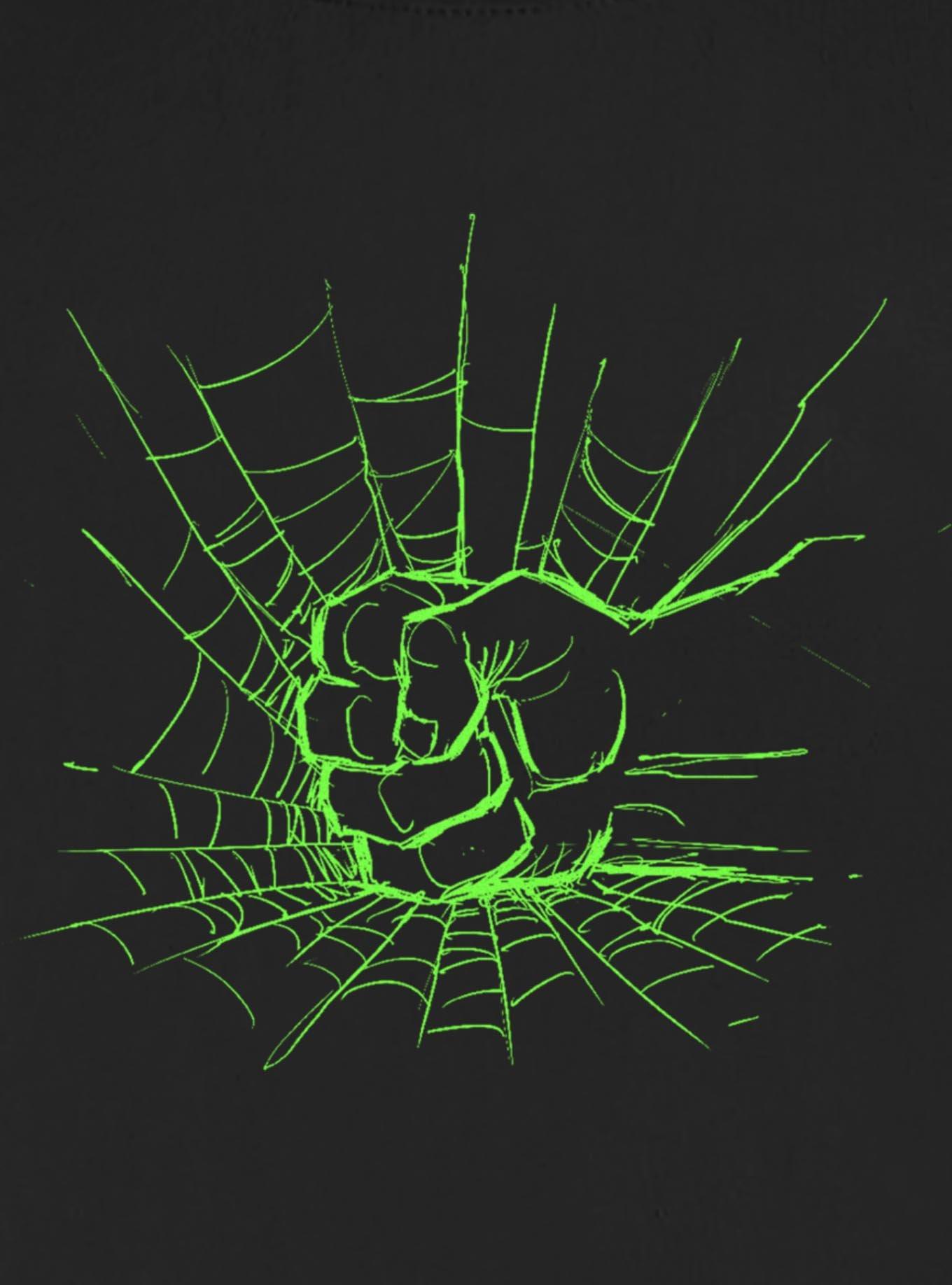 Marvel Spider-Man: Brand New Day Hulk On Web Sweatshirt Hot Topic Exclusive, BLACK, alternate - view 4