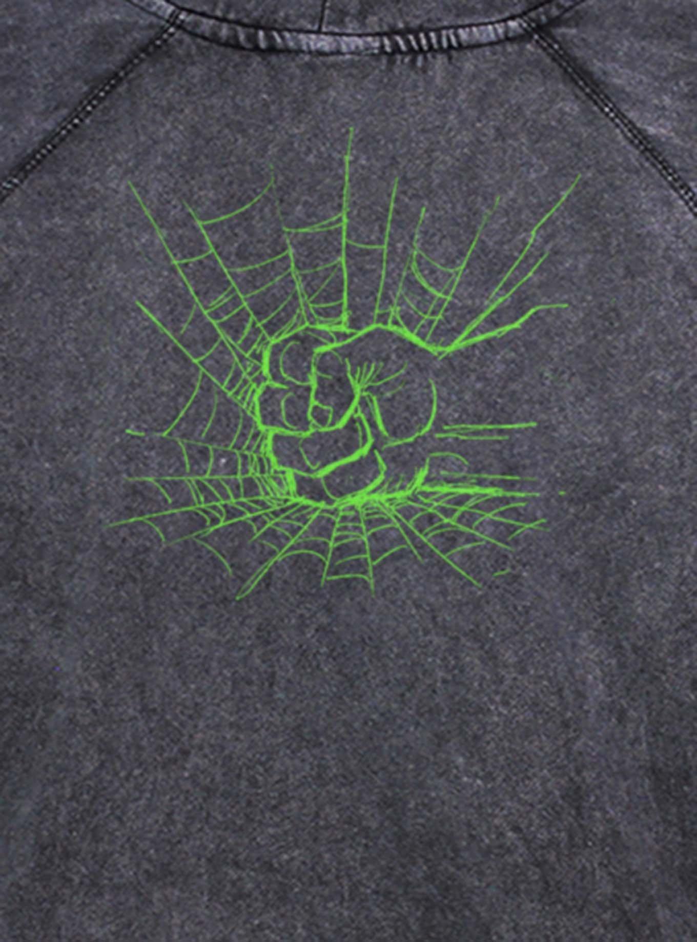 Marvel Spider-Man: Brand New Day Hulk On Web Mineral Wash Hoodie Hot Topic Exclusive, BLACK, alternate - view 4