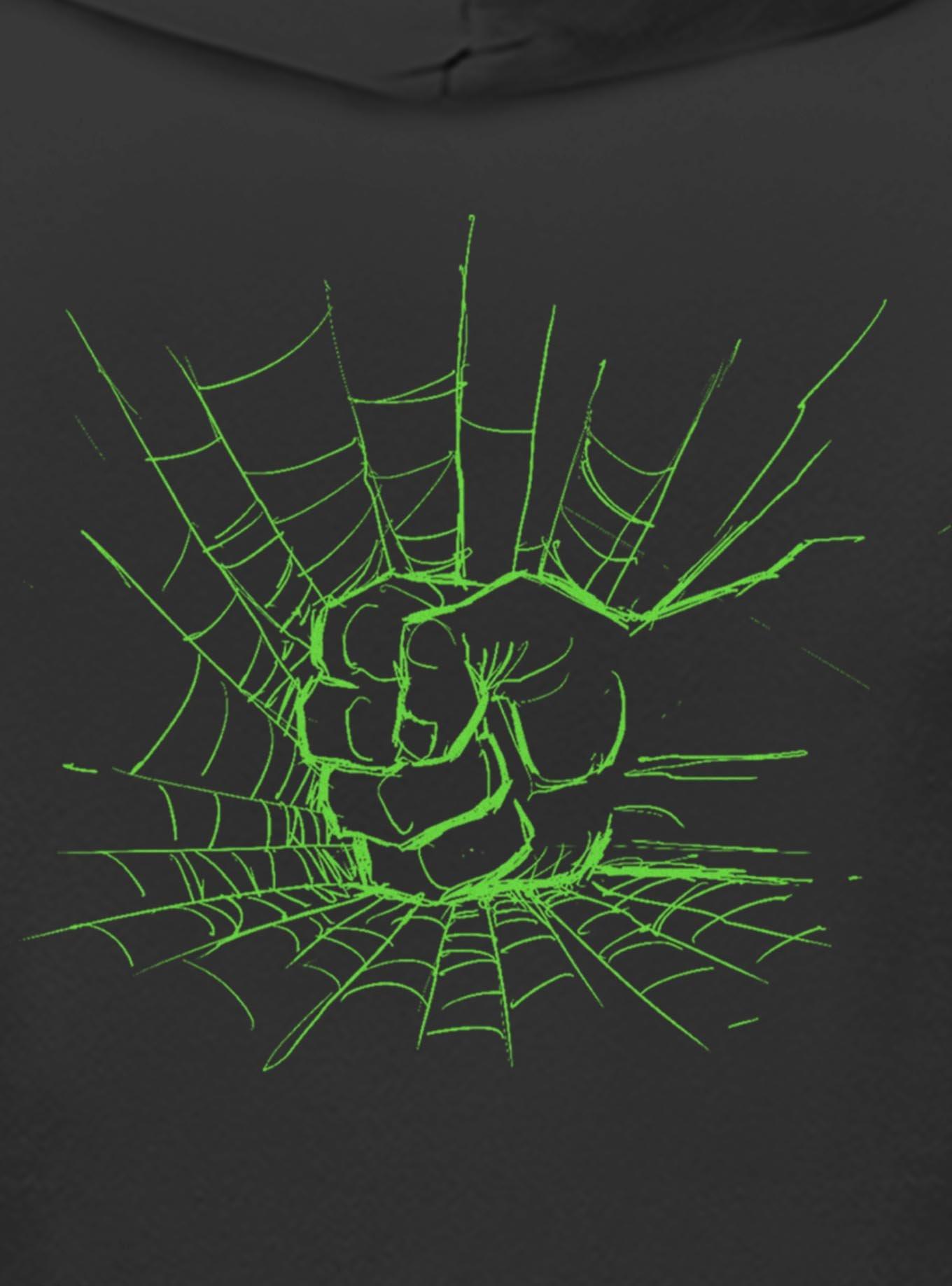 Marvel Spider-Man: Brand New Day Hulk On Web Hoodie Hot Topic Exclusive, BLACK, alternate - view 4