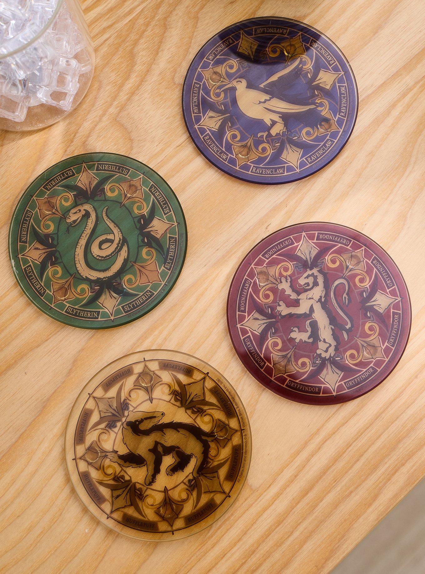 Harry Potter Hogwarts Houses Stained Glass Coaster Set - BoxLunch Exclusive, , alternate - view 3