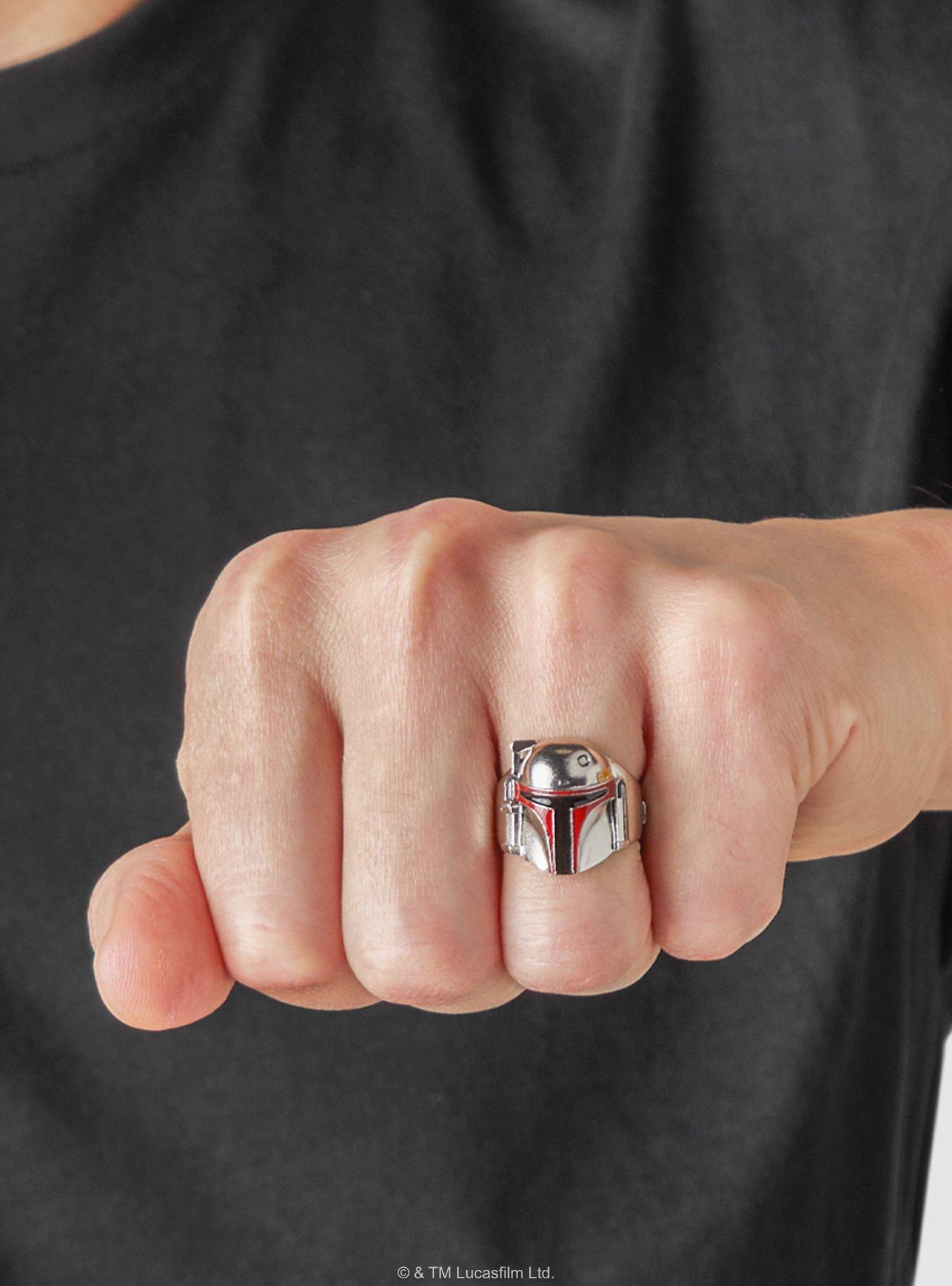 Star Wars X Rocklove Boba Fett Helmet Ring, SILVER, alternate - view 5
