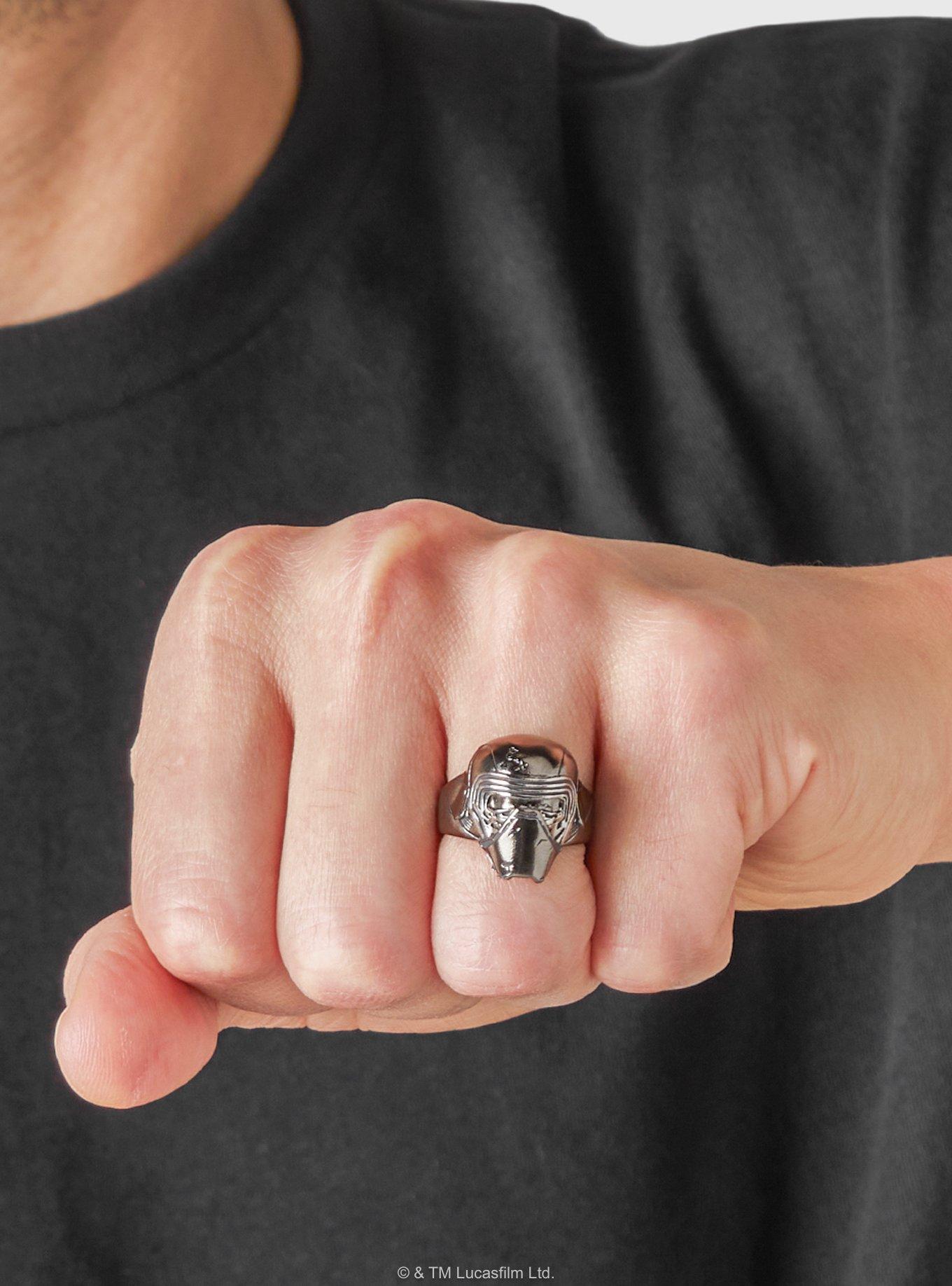 Star Wars X Rocklove Kylo Ren Helmet Ring, SILVER, alternate - view 3