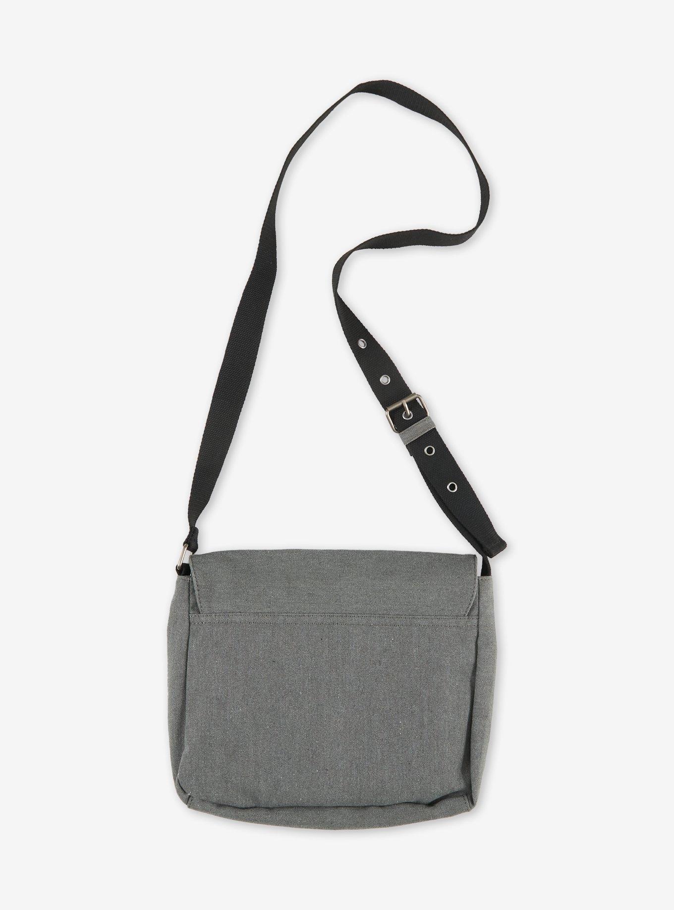 Social Collision Lace Cross Skull Messenger Bag, , alternate - view 3