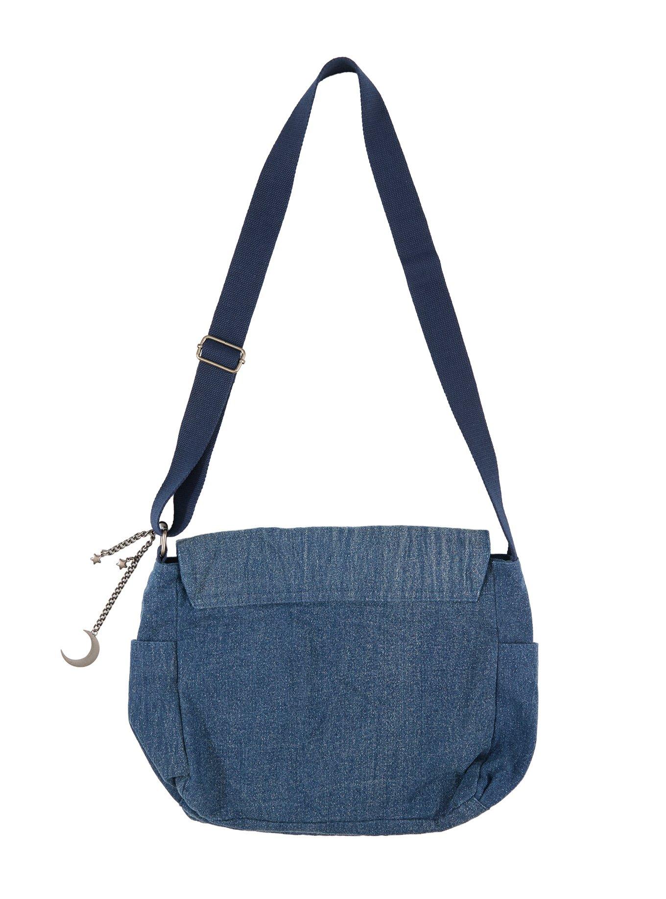 Moon & Stars Denim Messenger Bag, , alternate - view 3