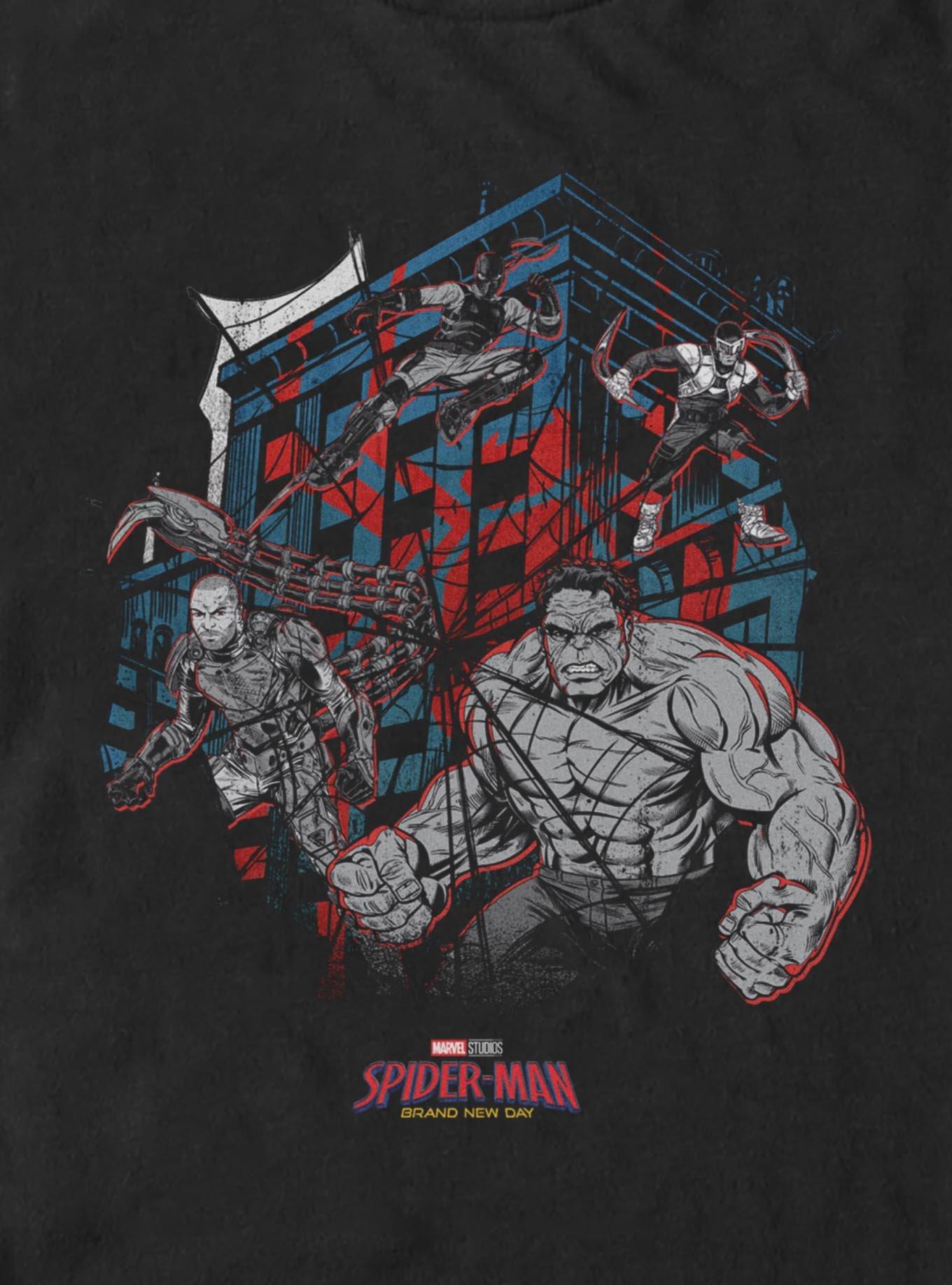 Marvel Spider-Man: Brand New Day Villains In Web T-Shirt, , hi-res
