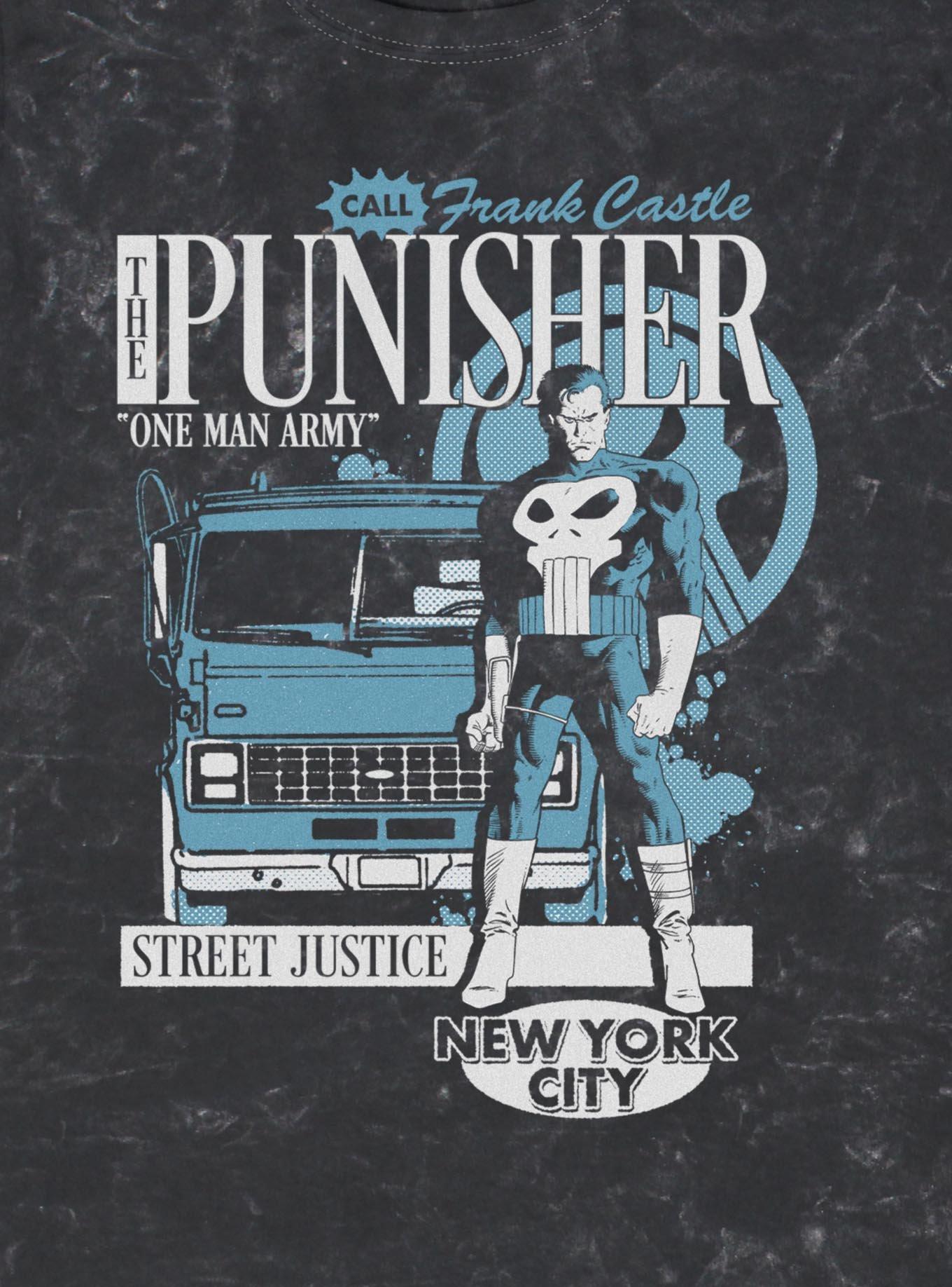Marvel Punisher One Man Army Mineral Wash T-Shirt Hot Topic Exclusive, , hi-res