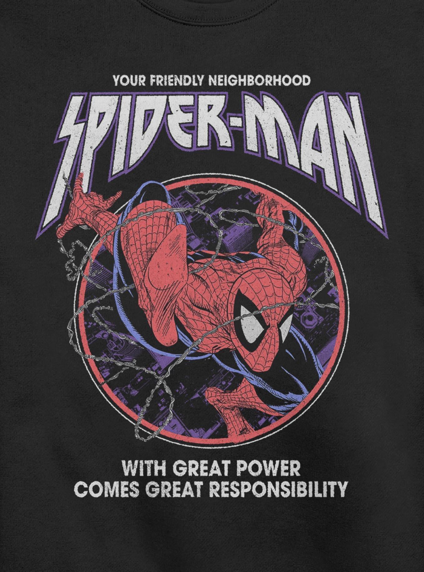 Marvel Spider-Man Your Friendly Neighborhood Sweatshirt Hot Topic Exclusive, , hi-res