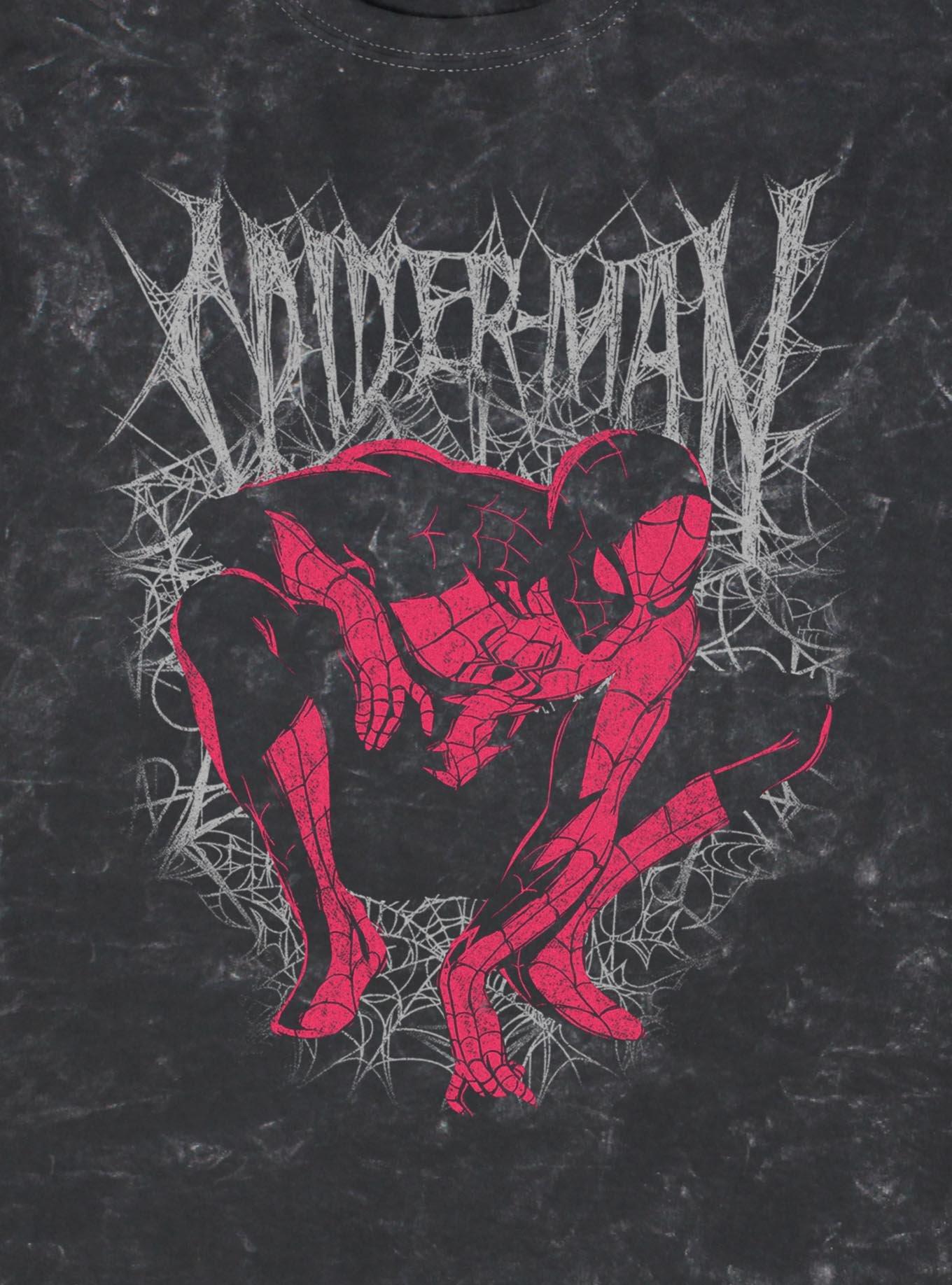 Marvel Spider-Man: Brand New Day In The Shadows Mineral Wash T-Shirt Hot Topic Exclusive, , hi-res