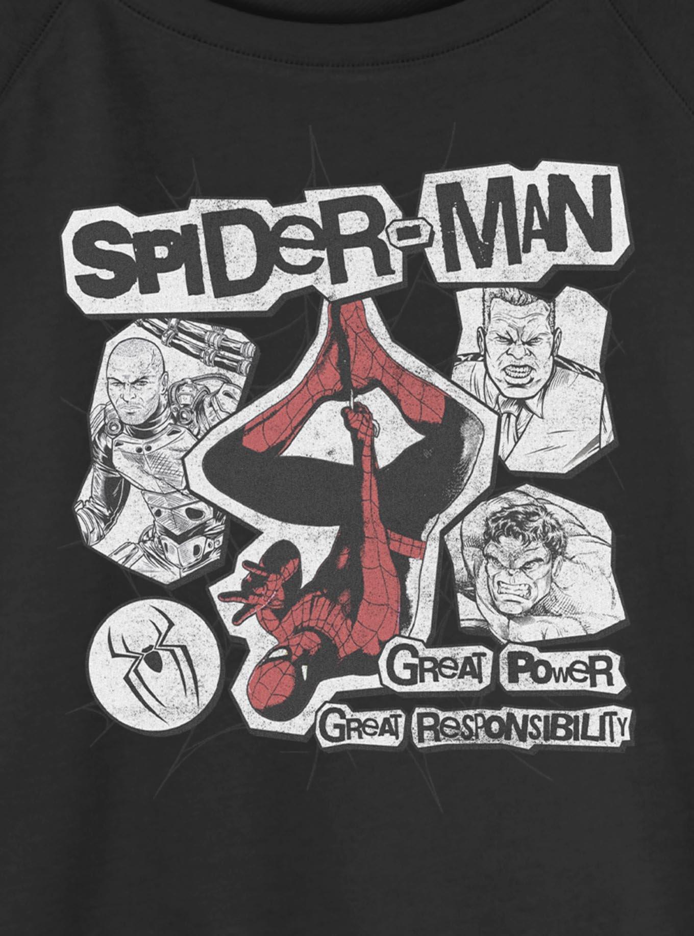 Marvel Spider-Man: Brand New Day Great Power Girls Slouchy Sweatshirt Hot Topic Exclusive, , hi-res
