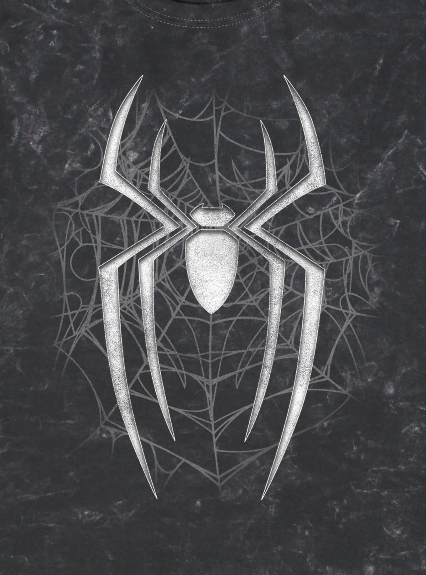 Marvel Spider-Man: Brand New Day Dark Spiderweb Mineral Wash T-Shirt Hot Topic Exclusive, , hi-res