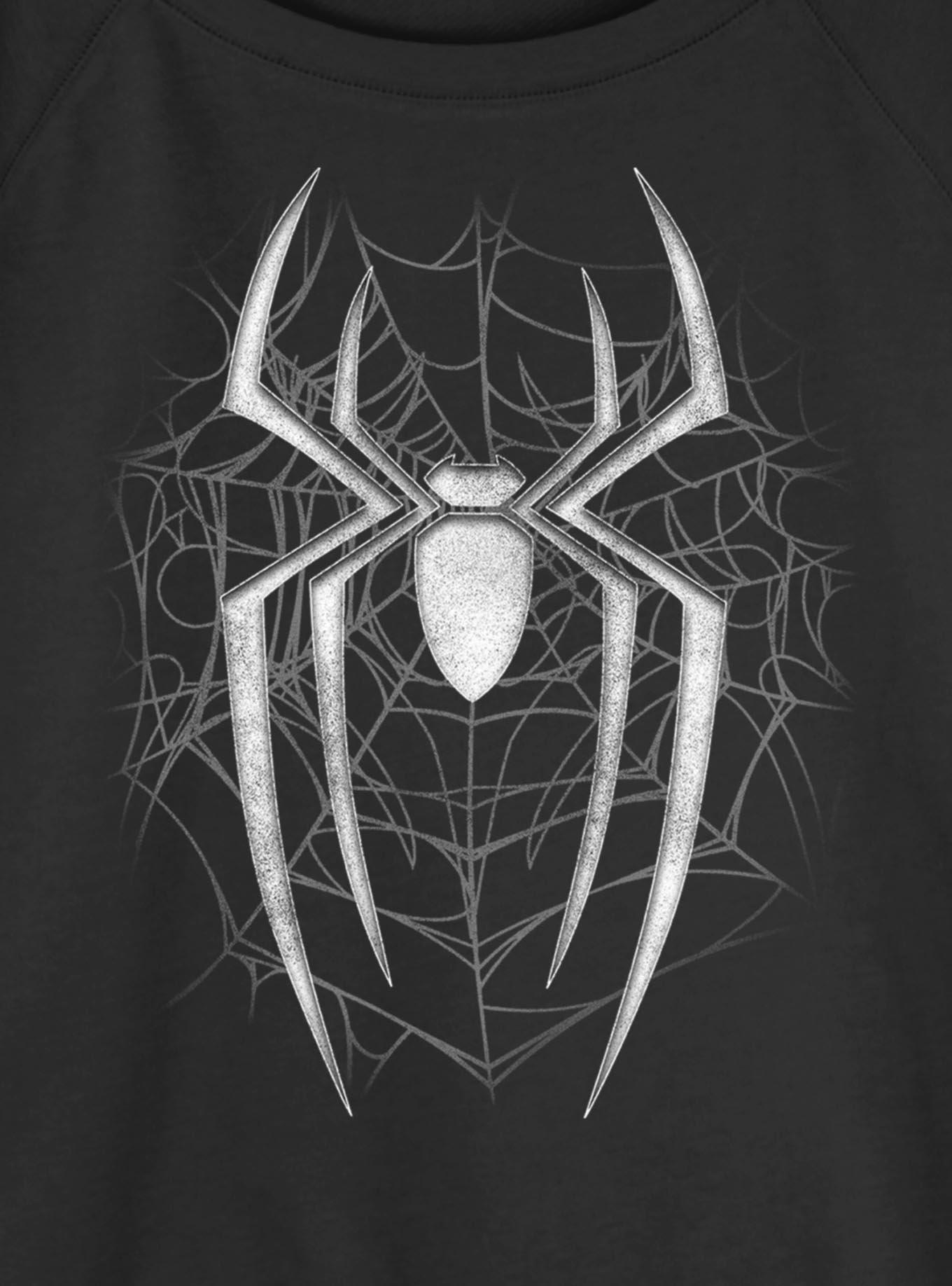 Marvel Spider-Man: Brand New Day Dark Spiderweb Girls Slouchy Sweatshirt Hot Topic Exclusive, , hi-res