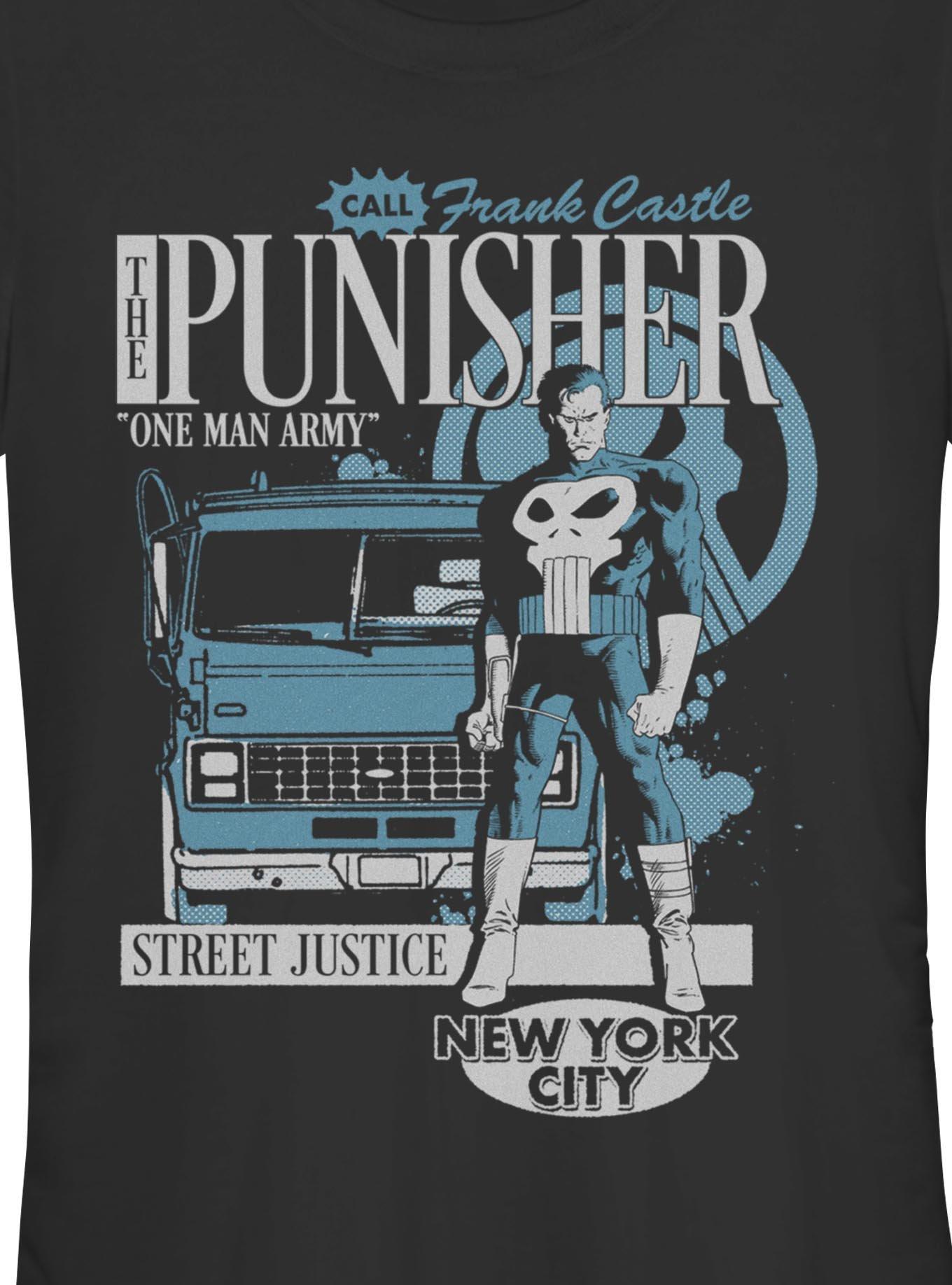 Marvel Punisher One Man Army Girls T-Shirt Hot Topic Exclusive, , hi-res