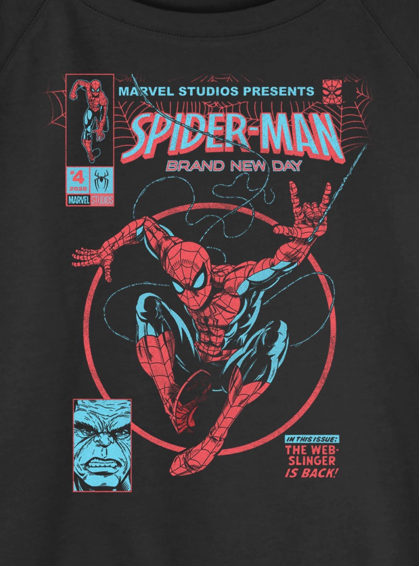 Marvel Spider-Man: Brand New Day Web Slinger Girls Slouchy Sweatshirt Hot Topic Exclusive, , hi-res