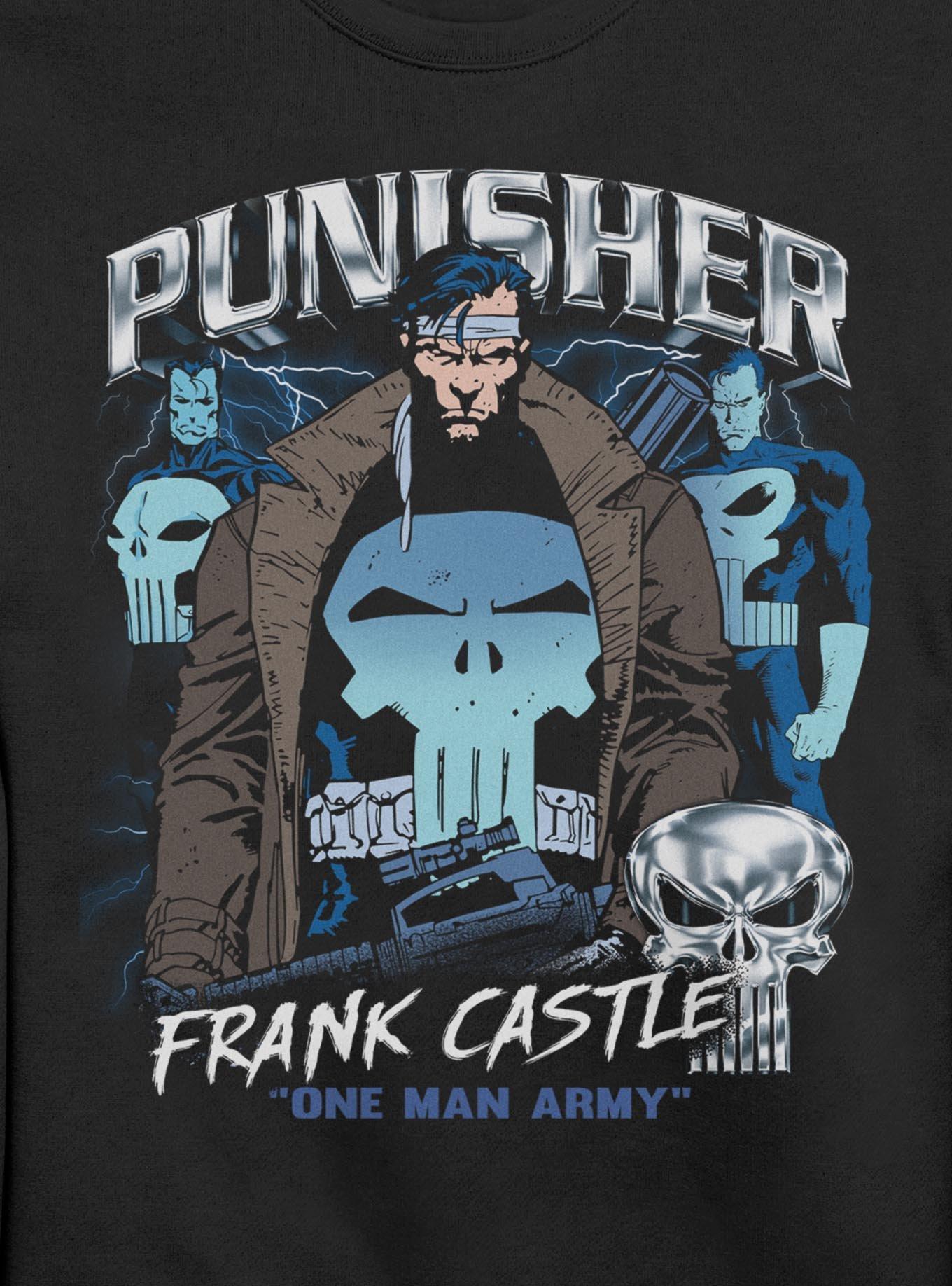 Marvel Punisher Collage Sweatshirt Hot Topic Exclusive, , hi-res