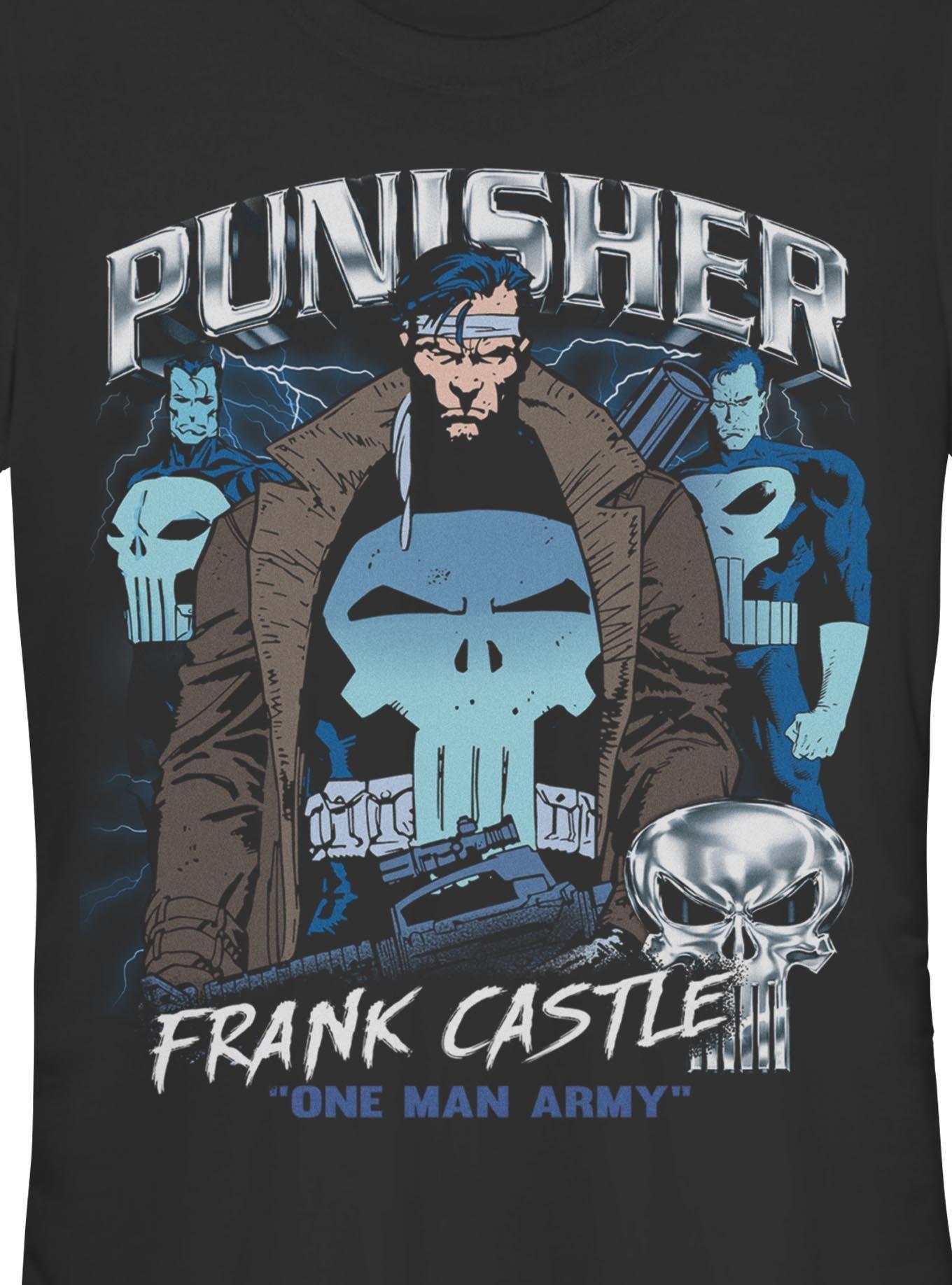 Marvel Punisher Collage Girls T-Shirt Hot Topic Exclusive, , hi-res