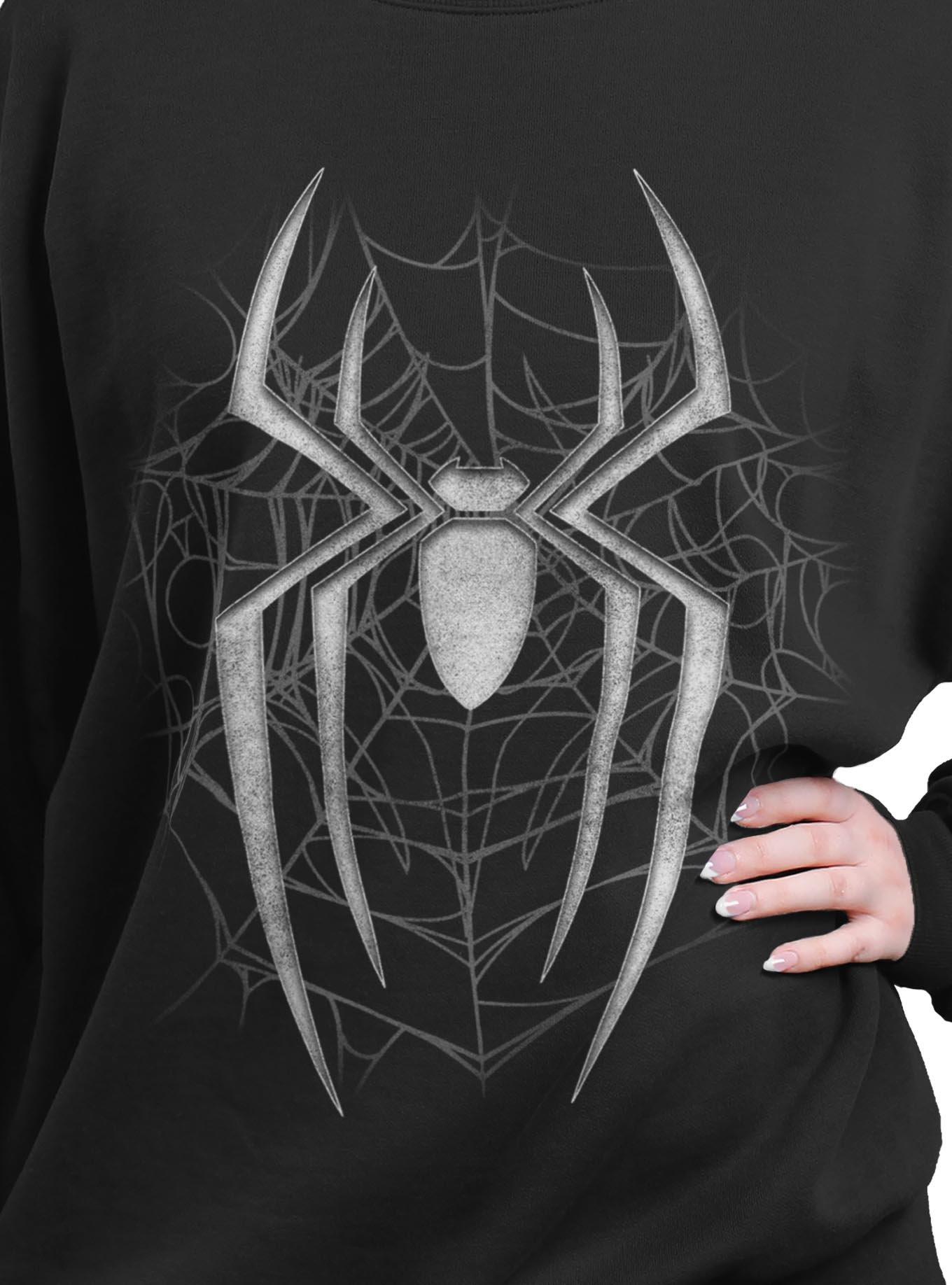 Marvel Spider-Man: Brand New Day Dark Spiderweb Girls Oversized Sweatshirt Hot Topic Exclusive, , hi-res