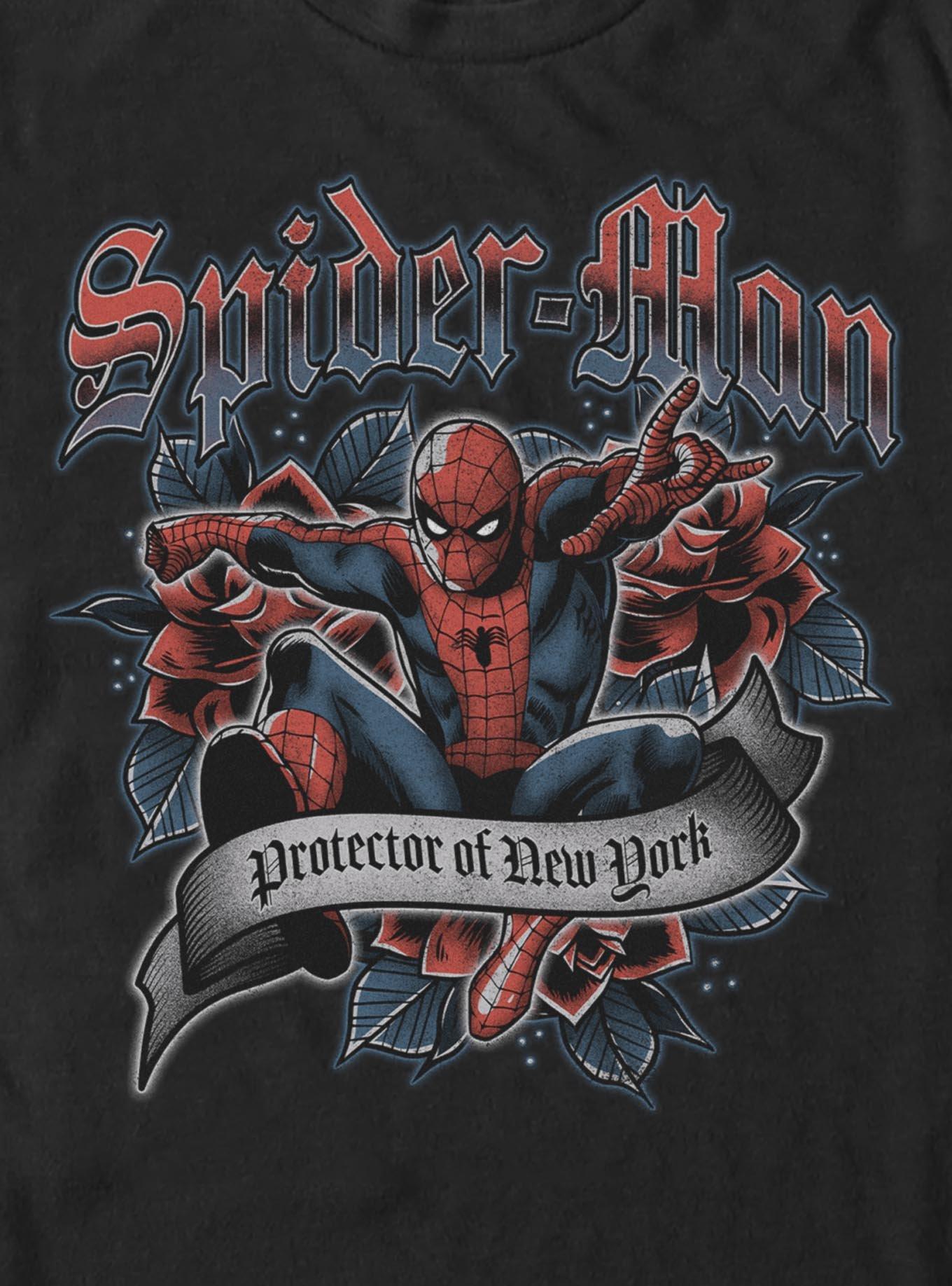 Marvel Spider-Man Tattoo T-Shirt Hot Topic Exclusive, , hi-res