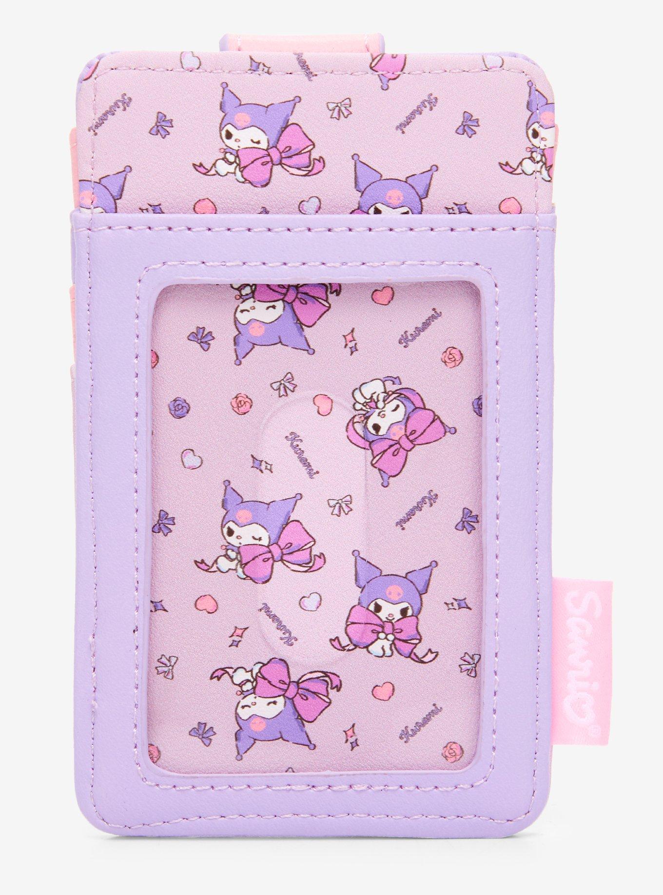 Loungefly Kuromi Purple Stripe Cardholder, , alternate - view 3