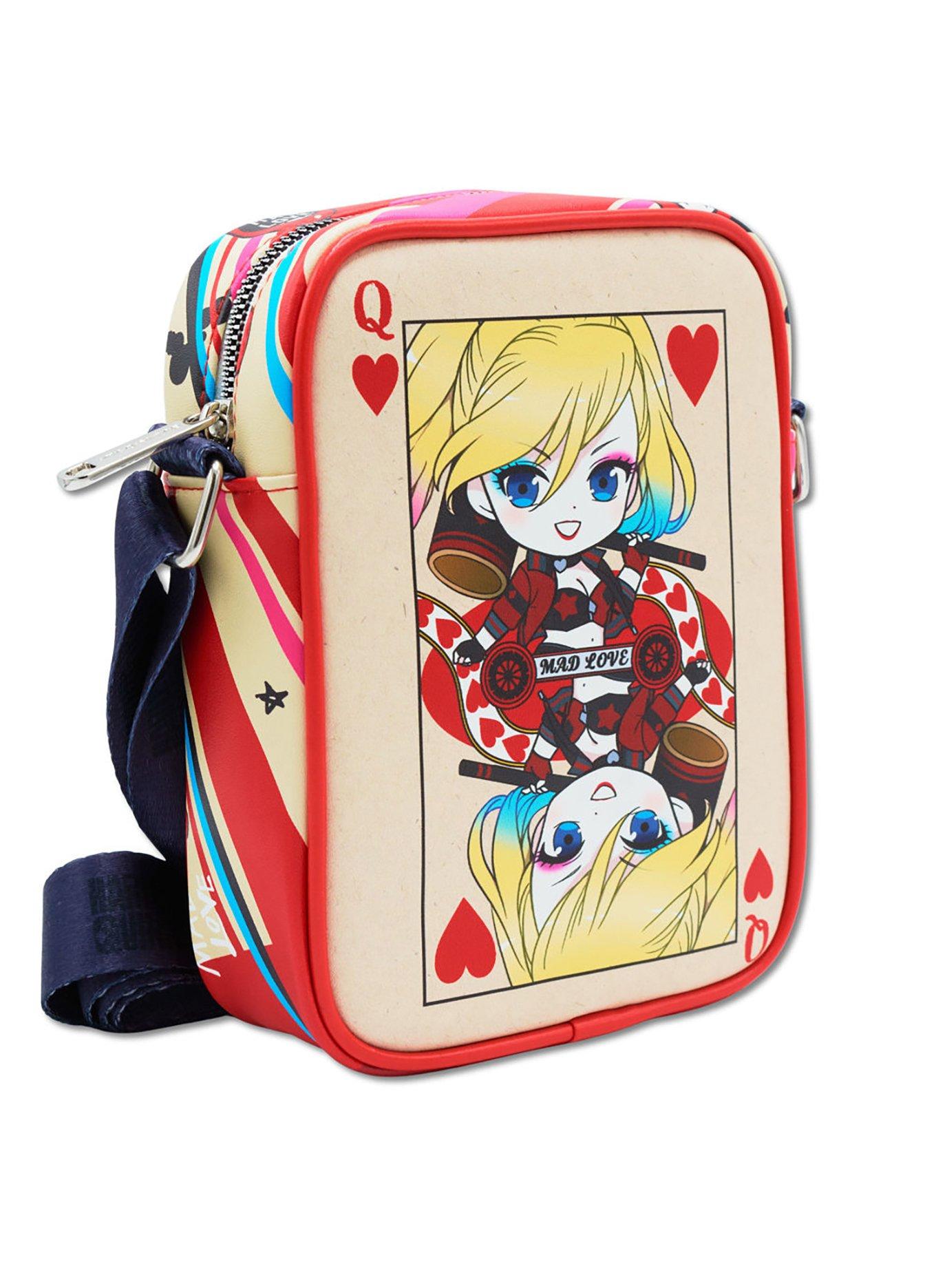 DC Comics Harley Quinn Chibi Queen of Hearts Card Crossbody Bag, , hi-res