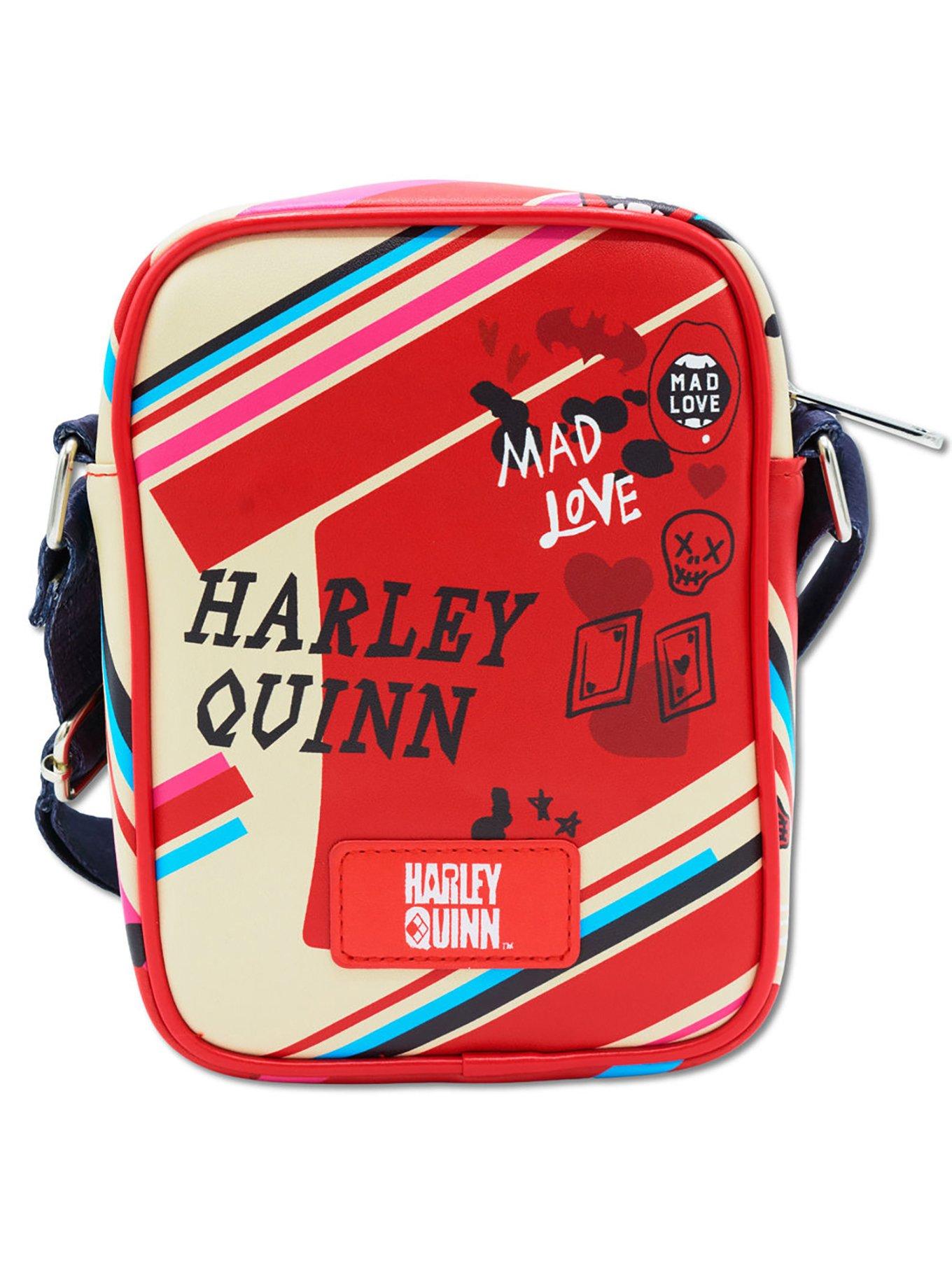 DC Comics Harley Quinn Chibi Queen of Hearts Card Crossbody Bag, , alternate