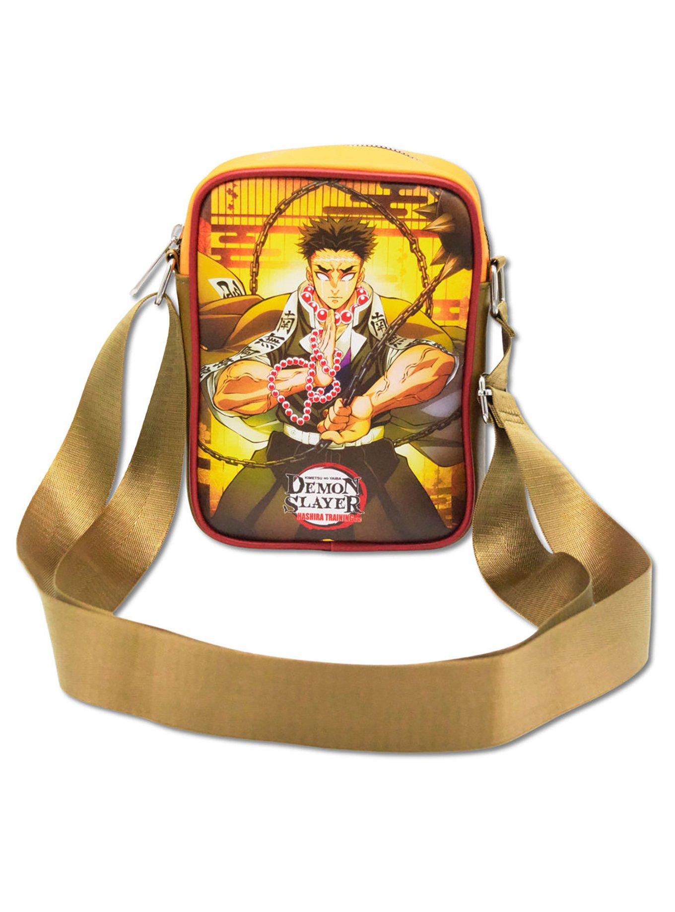 Demon Slayer Gyomei Himejima Beads Pose and Logo Crossbody Bag