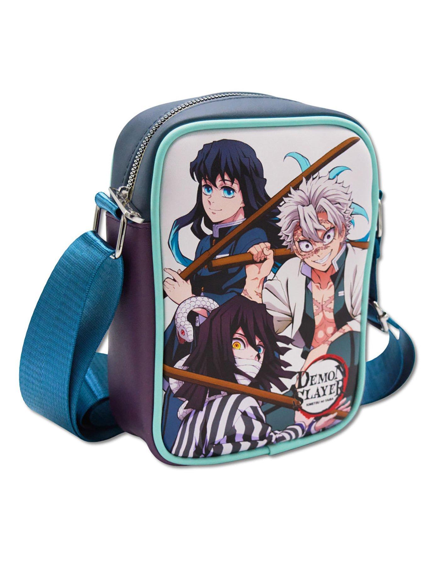 Demon Slayer Character Group Pose and Logo Crossbody Bag, , hi-res