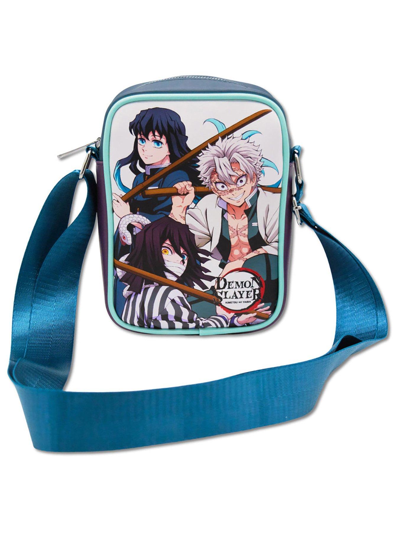 Demon Slayer Character Group Pose and Logo Crossbody Bag, , alternate