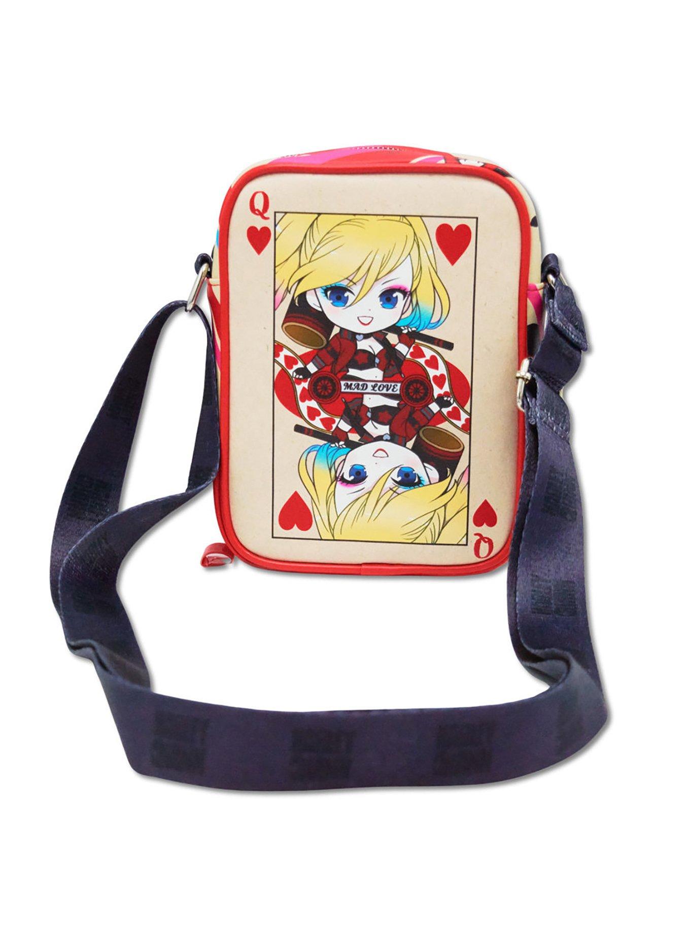 DC Comics Harley Quinn Chibi Queen of Hearts Card Crossbody Bag, , alternate - view 4