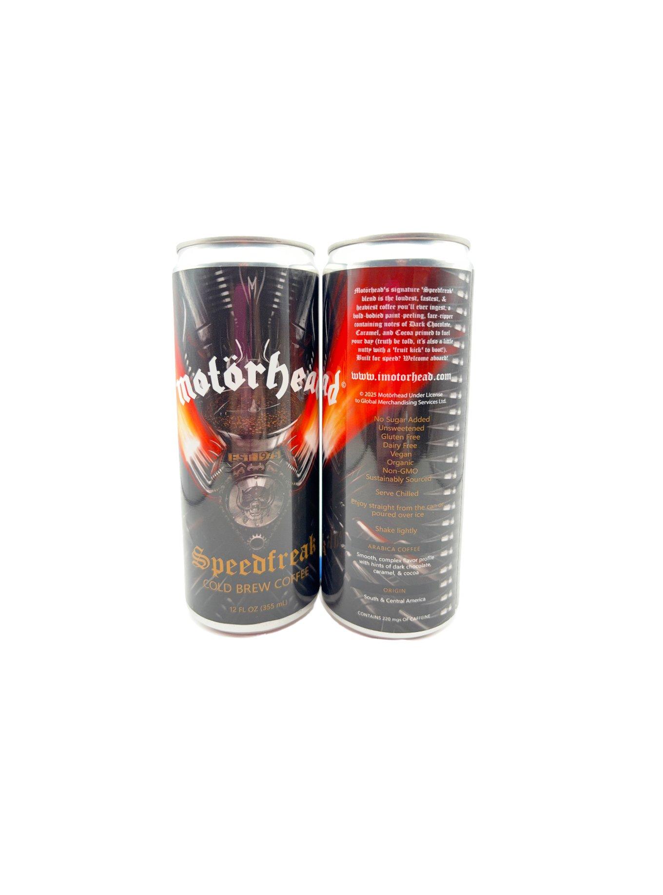 Mot?rhead Official 'Speedfreak' Cold Brew Coffee Cans (4Pack - 12oz Per Can), , hi-res