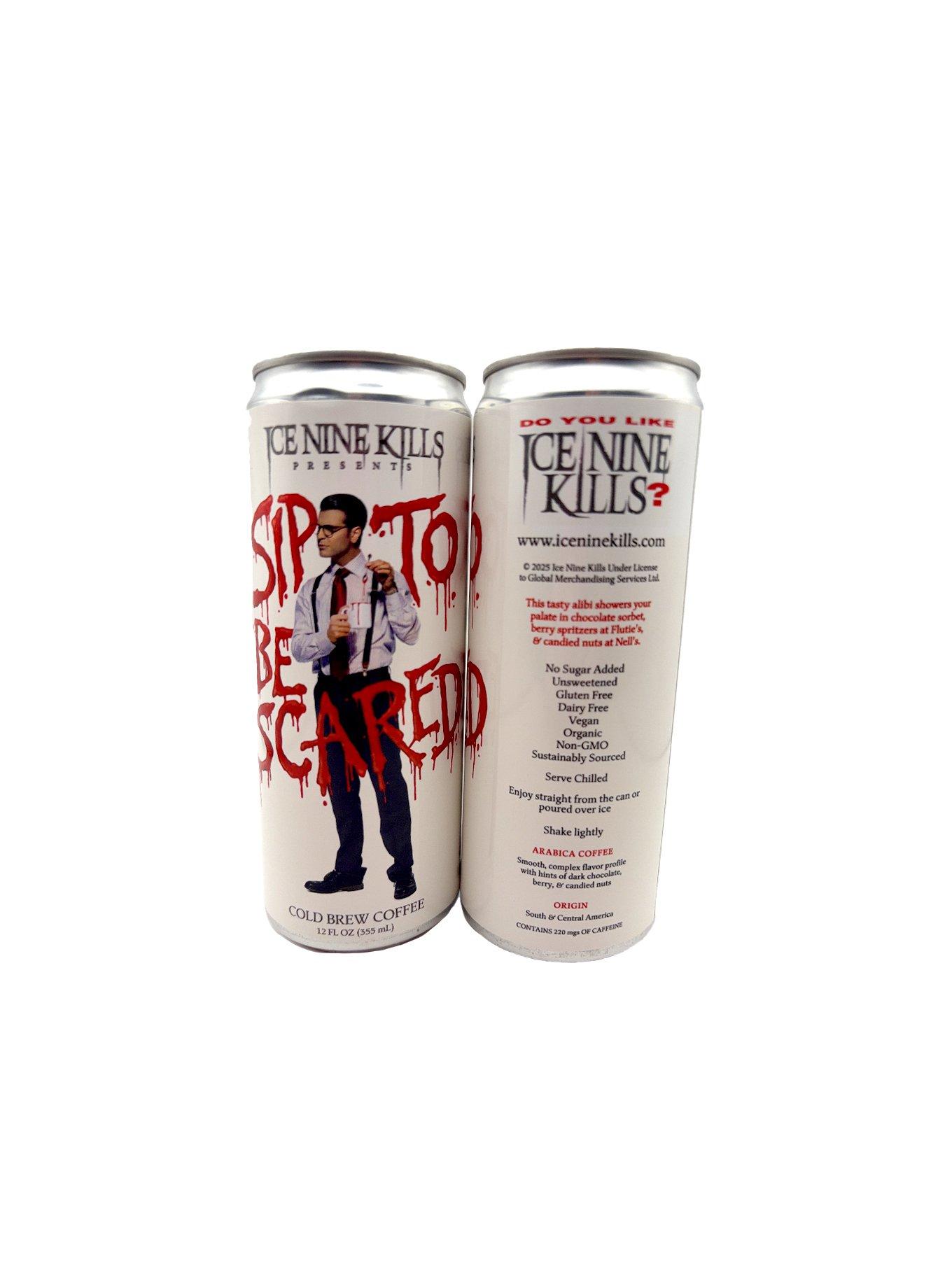 Ice Nine Kills Official 'Sip To Be Scared' Nitro Cold Brew Coffee Cans (4Pack - 12oz Per Can), , hi-res