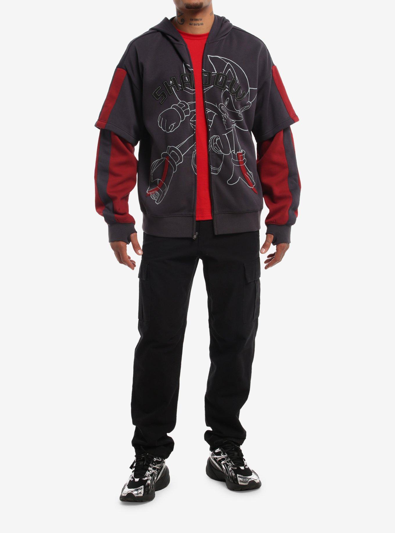 Sonic The Hedgehog Shadow Line Art Twofer Hoodie, MULTI, alternate - view 3