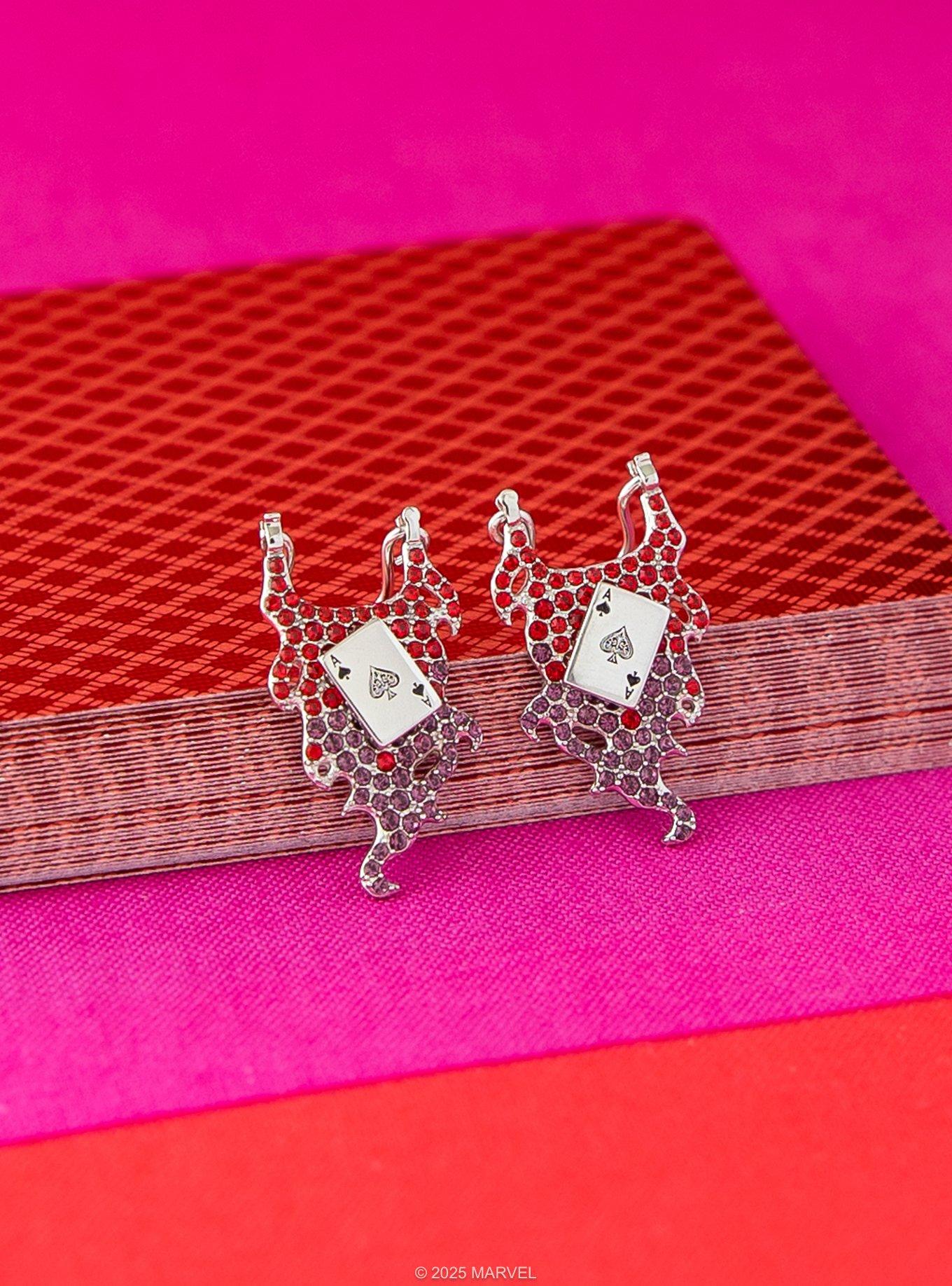 Marvel X Rocklove X-Men Gambit Spinning Card Earrings, , hi-res