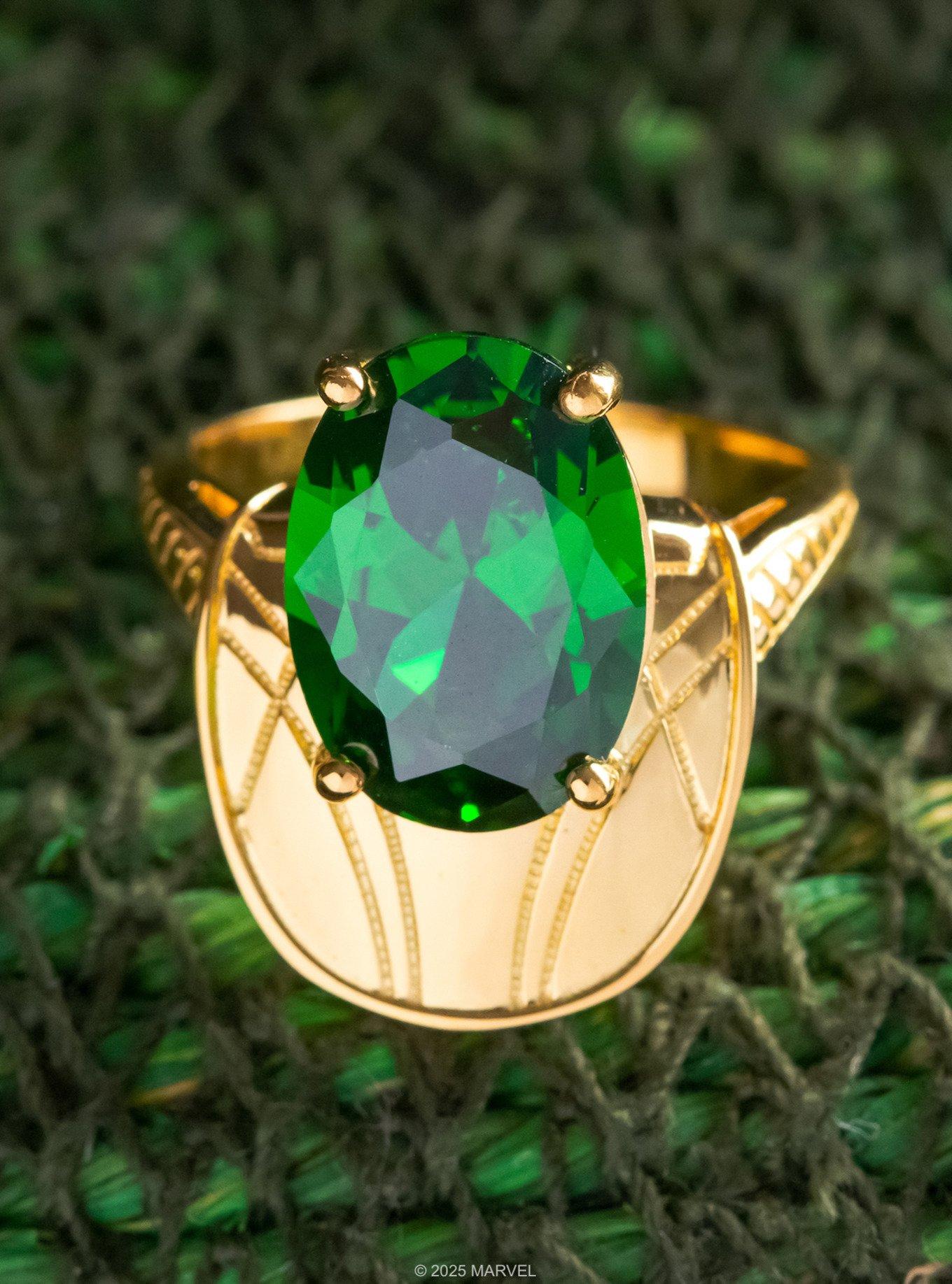 Marvel X Rocklove Loki Chestplate Ring, GREEN, alternate